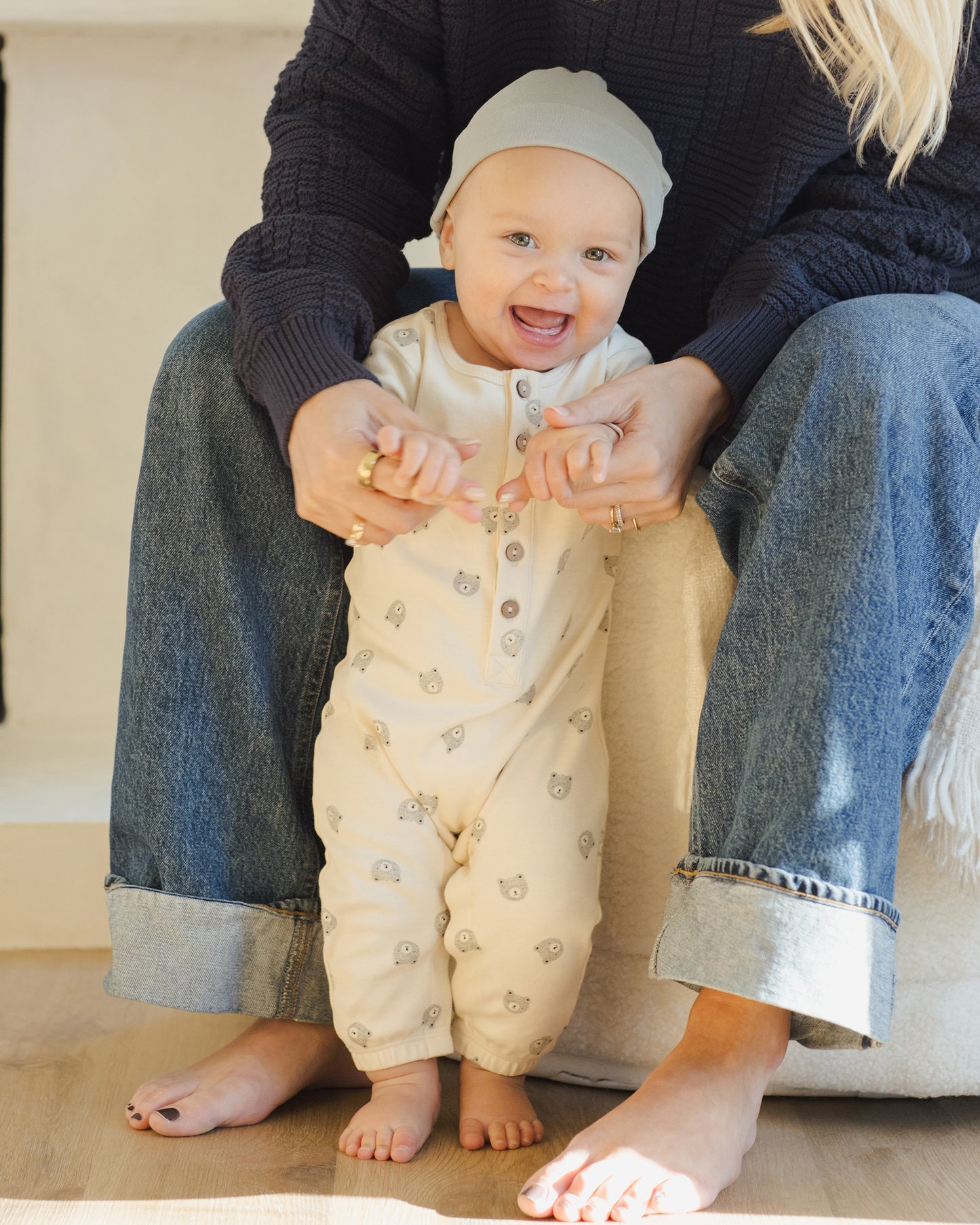 Long Sleeve Jumpsuit || Bears - Rylee + Cru | Kids Clothes | Trendy Baby Clothes | Modern Infant Outfits |