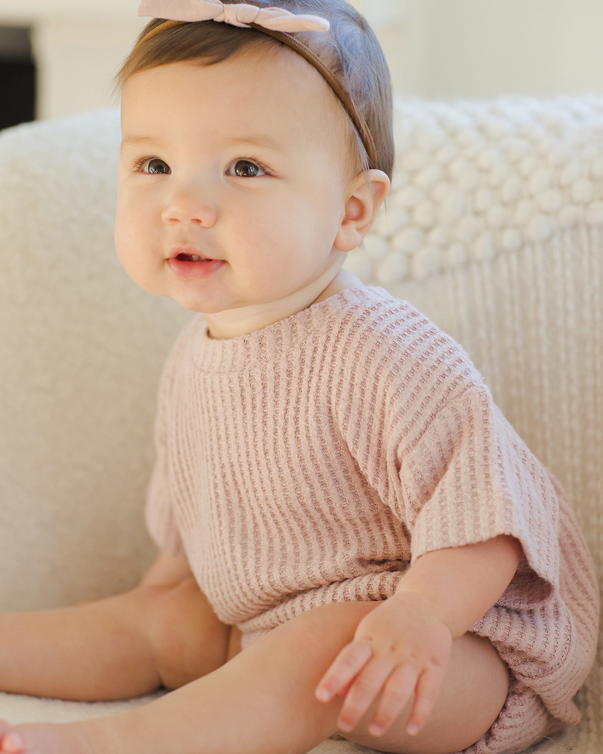 Relaxed Bubble Romper || Rose - Rylee + Cru | Kids Clothes | Trendy Baby Clothes | Modern Infant Outfits |