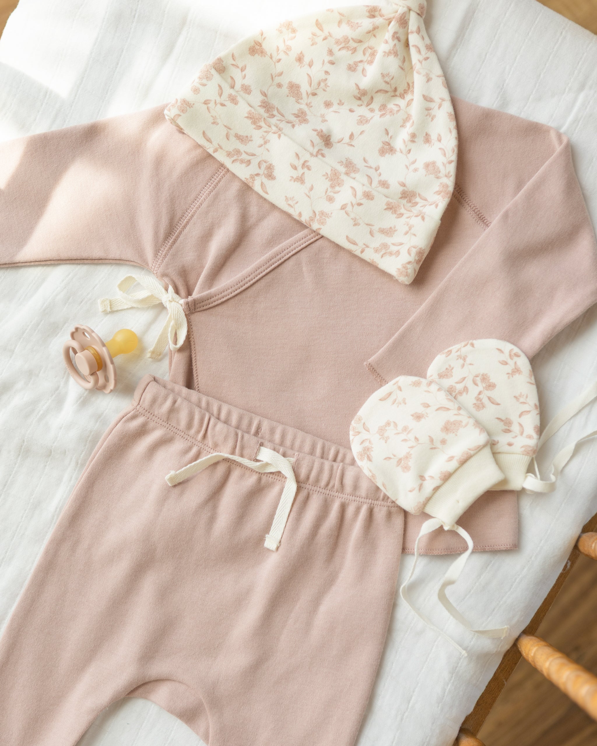 No Scratch Mittens, Set Of 2 || Rose, French Garden - Rylee + Cru | Kids Clothes | Trendy Baby Clothes | Modern Infant Outfits |