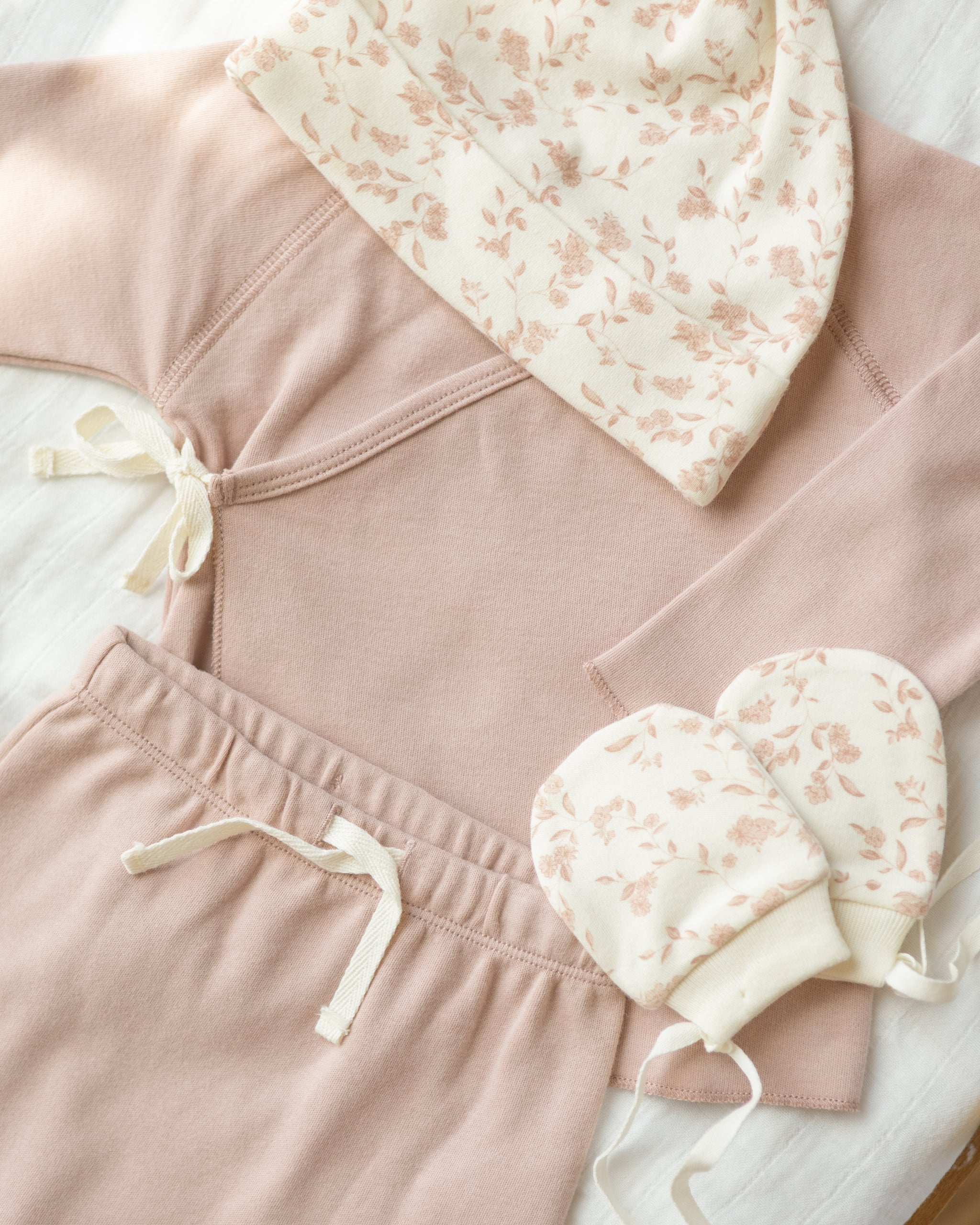 No Scratch Mittens, Set Of 2 || Rose, French Garden - Rylee + Cru | Kids Clothes | Trendy Baby Clothes | Modern Infant Outfits |