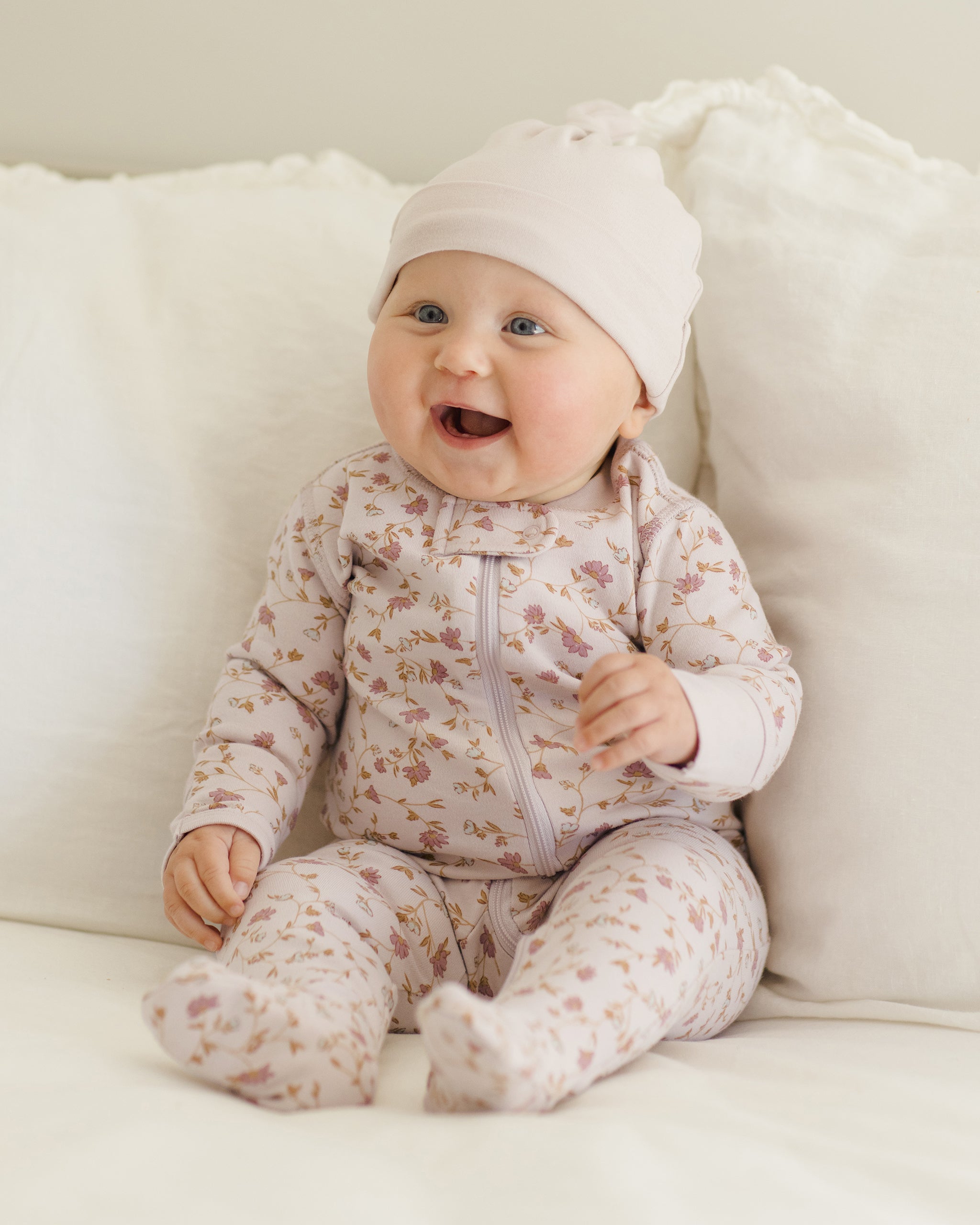 Zip Long Sleeve Sleeper Footie || Garden - Rylee + Cru | Kids Clothes | Trendy Baby Clothes | Modern Infant Outfits |