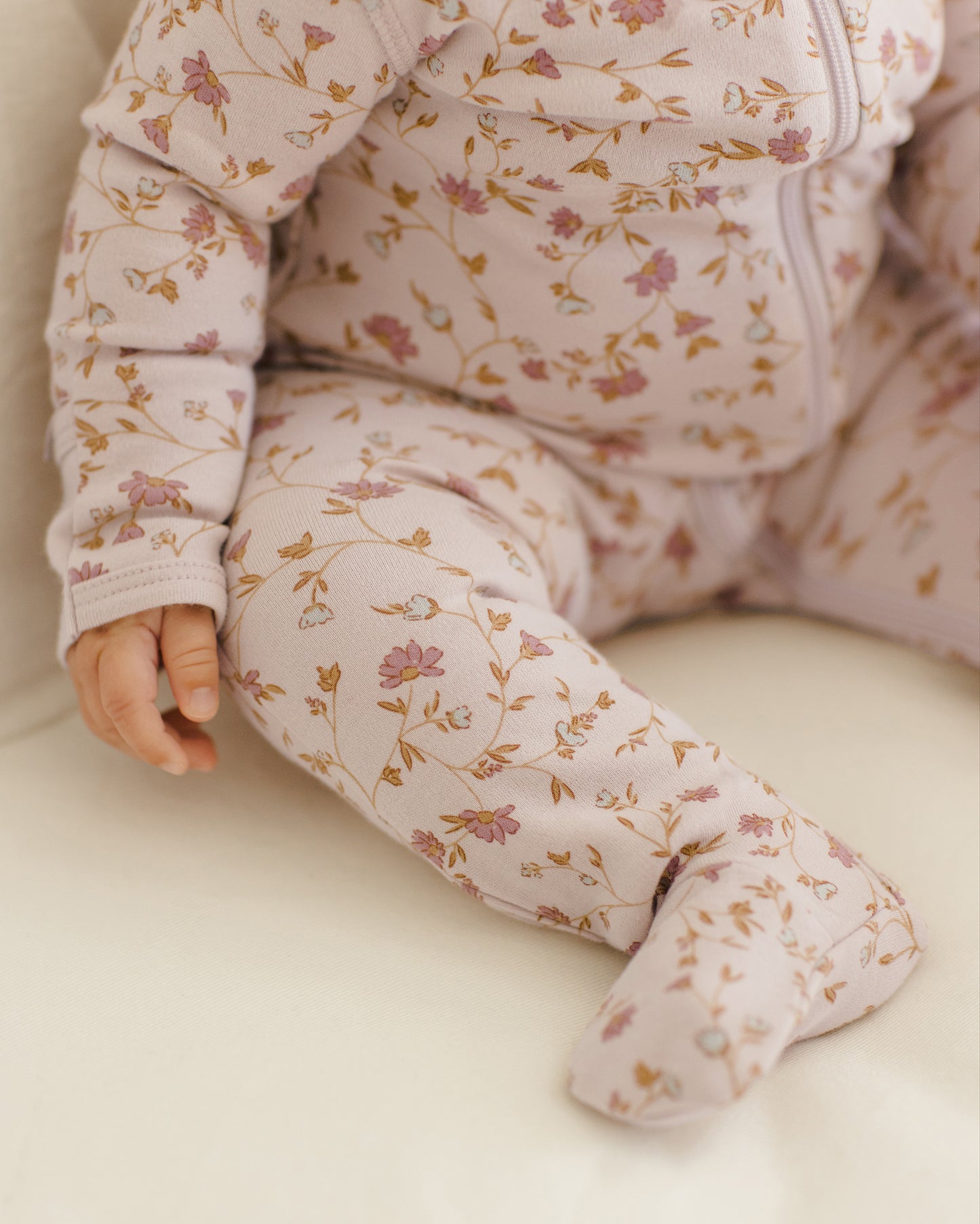 Zip Long Sleeve Sleeper Footie || Garden - Rylee + Cru | Kids Clothes | Trendy Baby Clothes | Modern Infant Outfits |