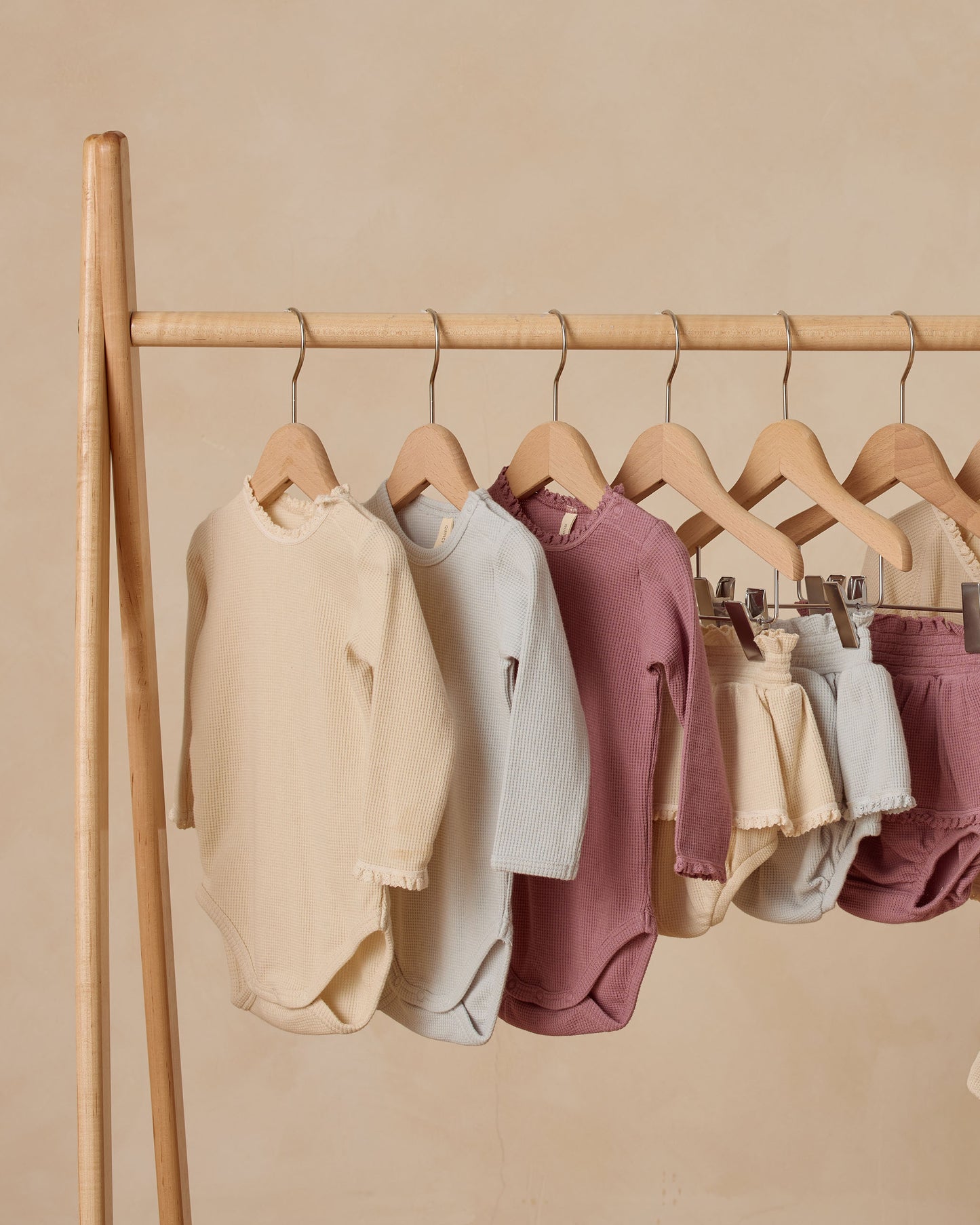 Waffle Long Sleeve Bodysuit || Mulberry - Rylee + Cru | Kids Clothes | Trendy Baby Clothes | Modern Infant Outfits |