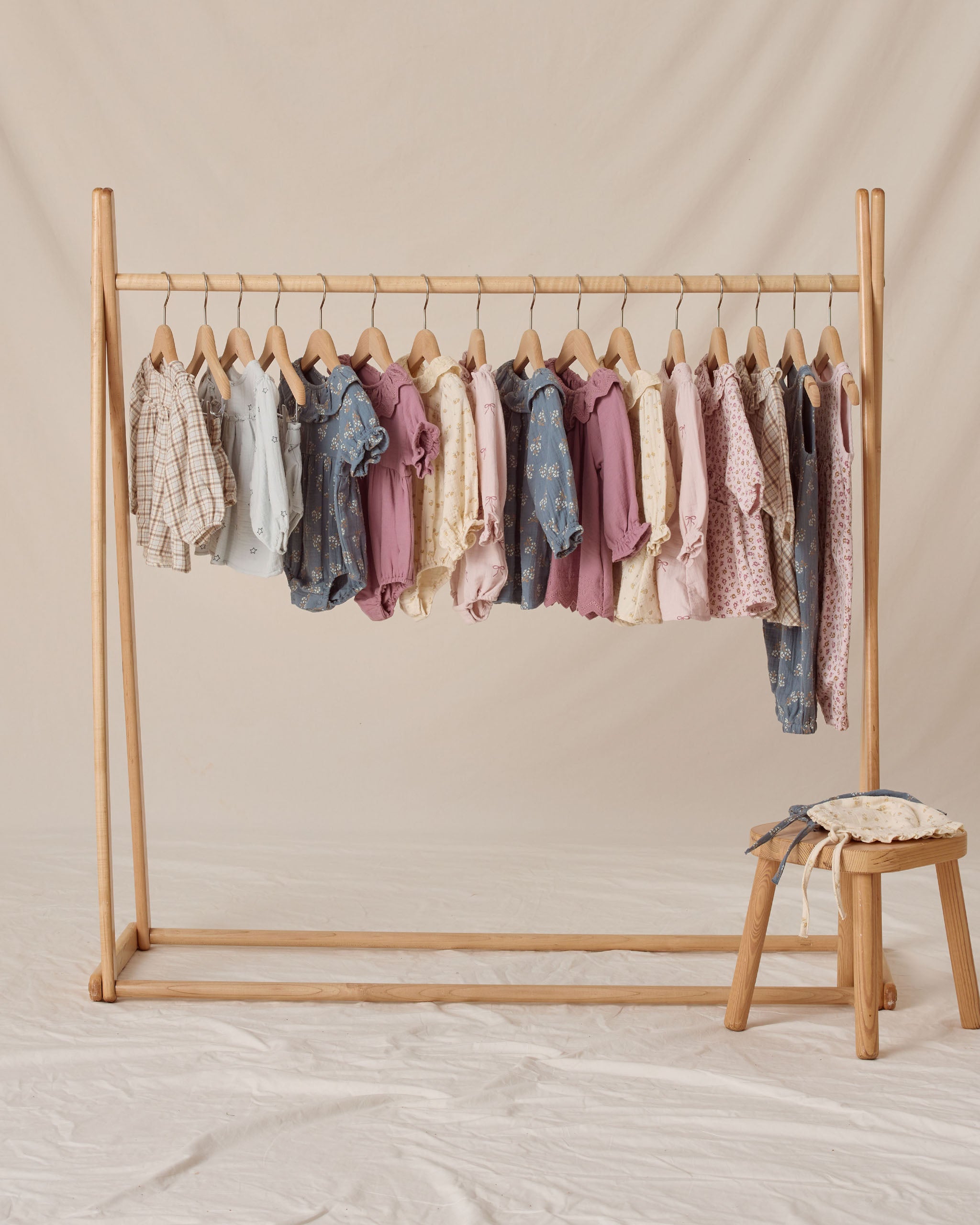 Woven Ruffle Bonnet || Blue Ditsy - Rylee + Cru | Kids Clothes | Trendy Baby Clothes | Modern Infant Outfits |