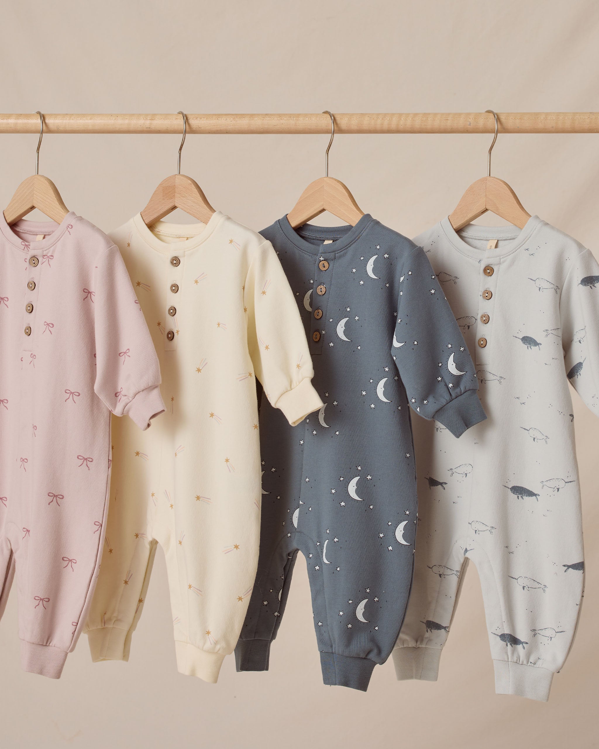 Relaxed Fleece Jumpsuit || Narwhals - Rylee + Cru | Kids Clothes | Trendy Baby Clothes | Modern Infant Outfits |