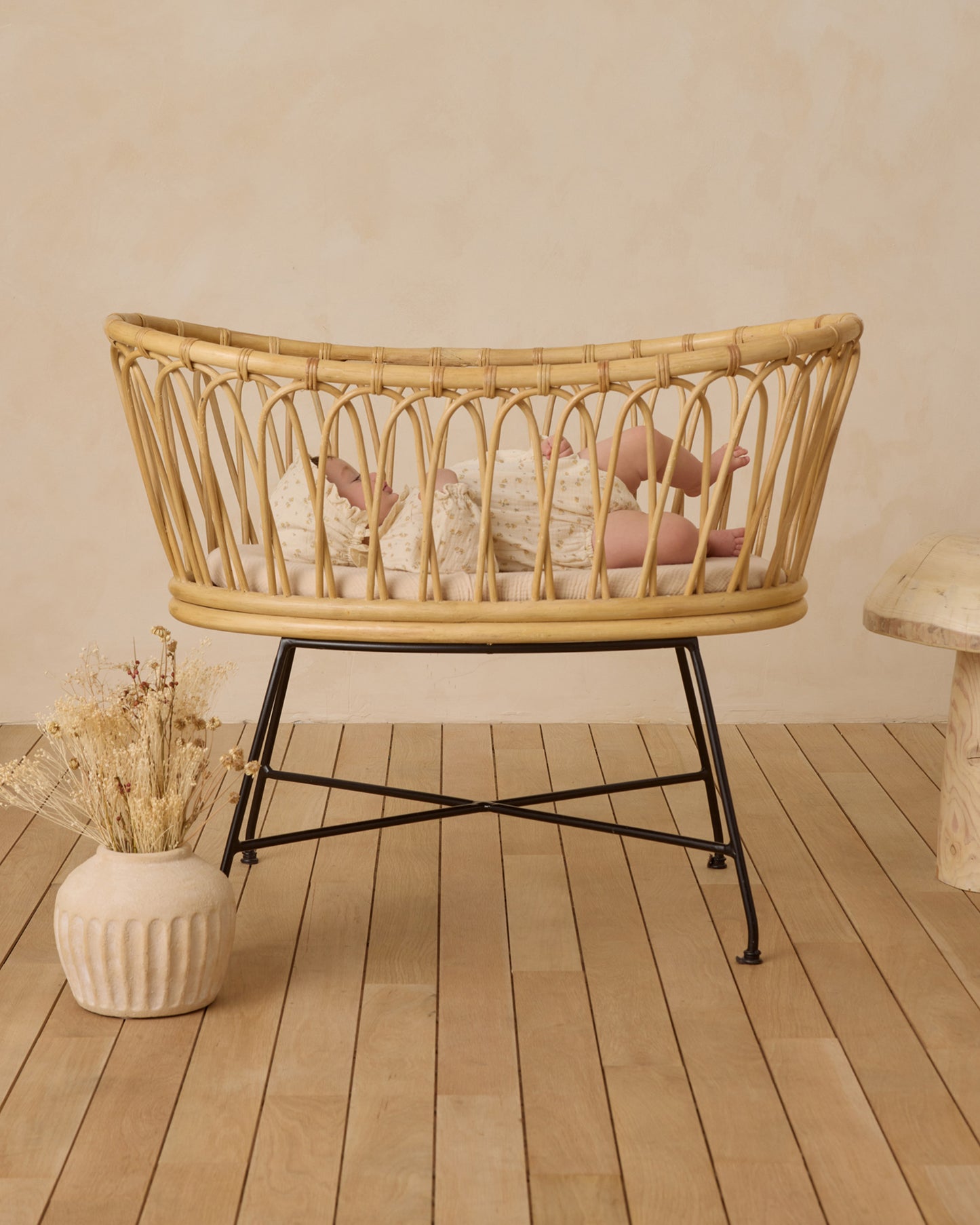 Woven Ruffle Bonnet || Golden Floral - Rylee + Cru | Kids Clothes | Trendy Baby Clothes | Modern Infant Outfits |