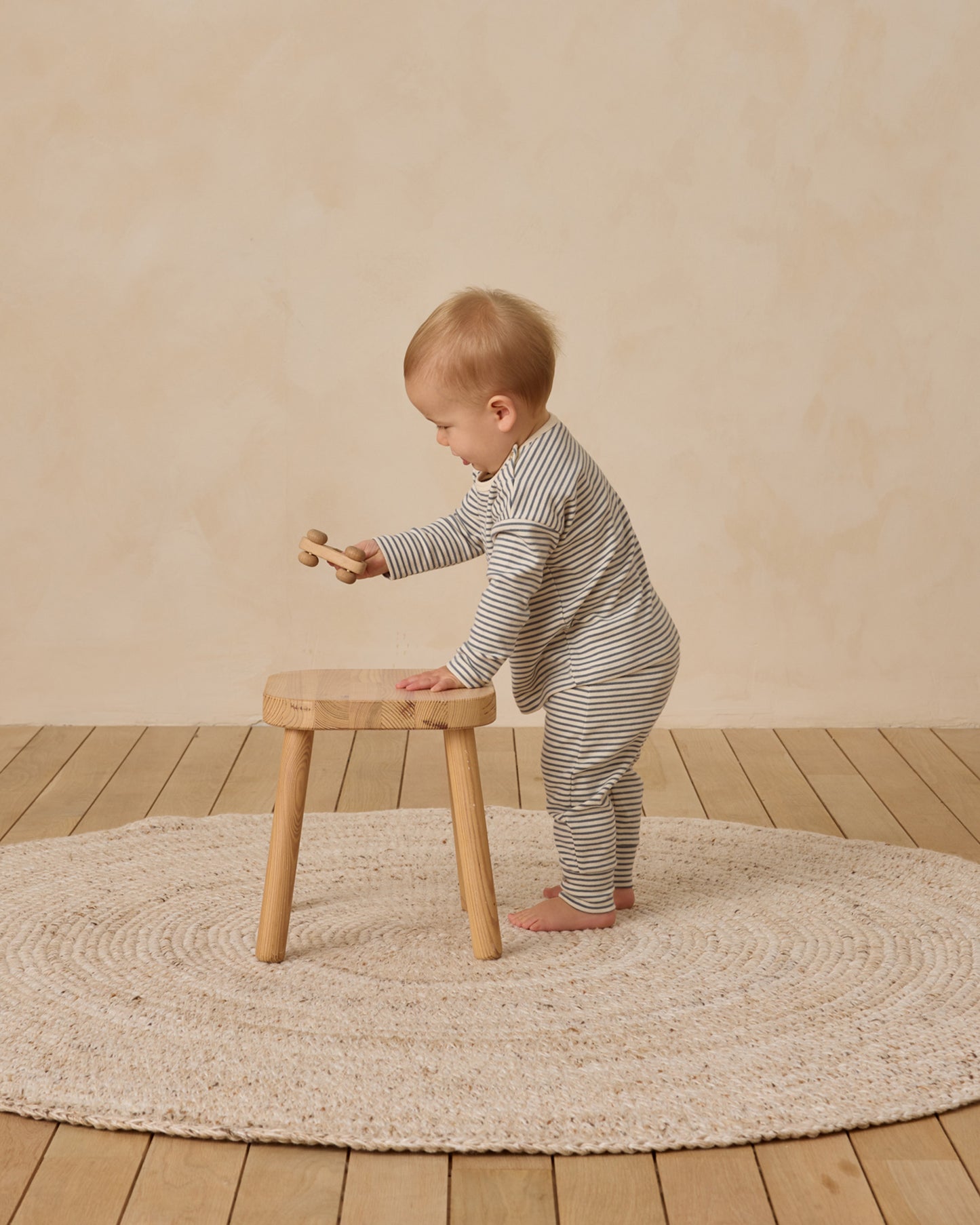 Drawstring Pant || Ocean Micro Stripe - Rylee + Cru | Kids Clothes | Trendy Baby Clothes | Modern Infant Outfits |