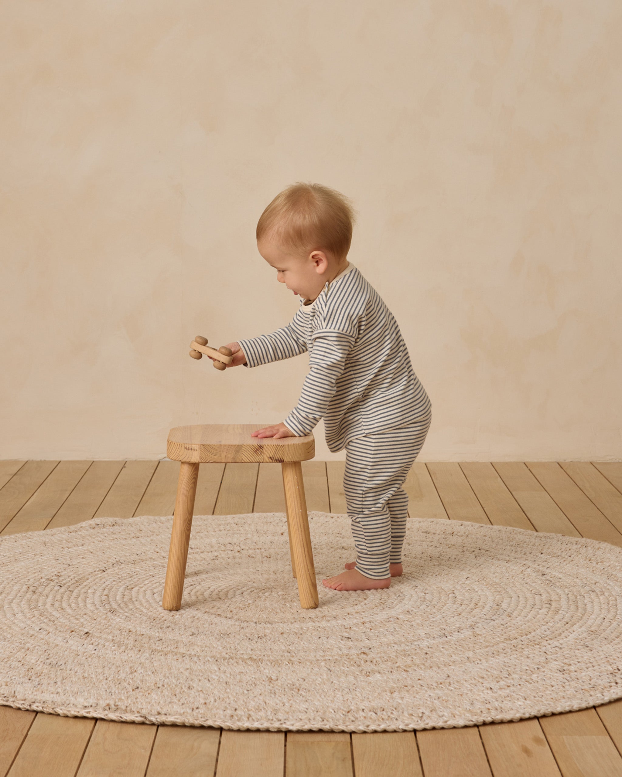 Drawstring Pant || Ocean Micro Stripe - Rylee + Cru | Kids Clothes | Trendy Baby Clothes | Modern Infant Outfits |