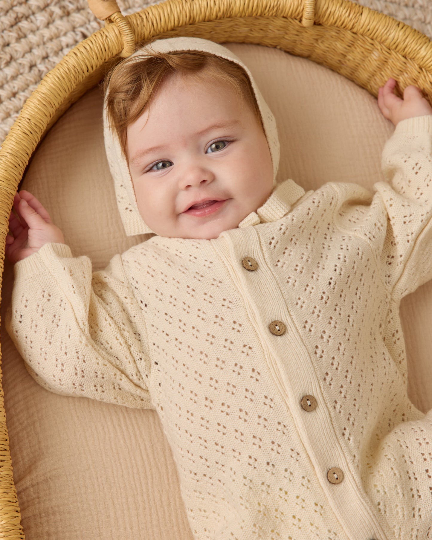 Knit Bonnet || Natural - Rylee + Cru | Kids Clothes | Trendy Baby Clothes | Modern Infant Outfits |