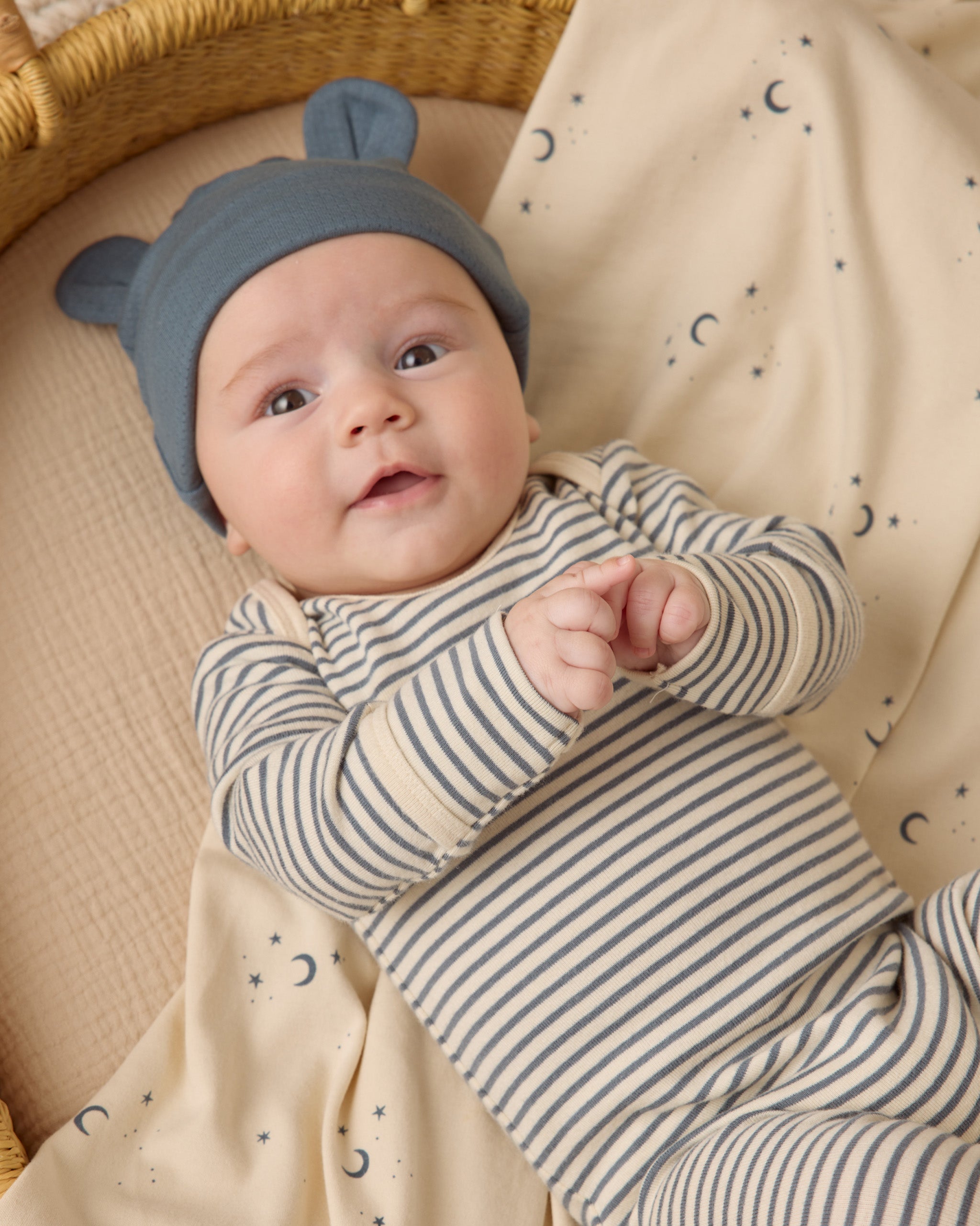 Baby Bear Beanie || Ocean - Rylee + Cru | Kids Clothes | Trendy Baby Clothes | Modern Infant Outfits |