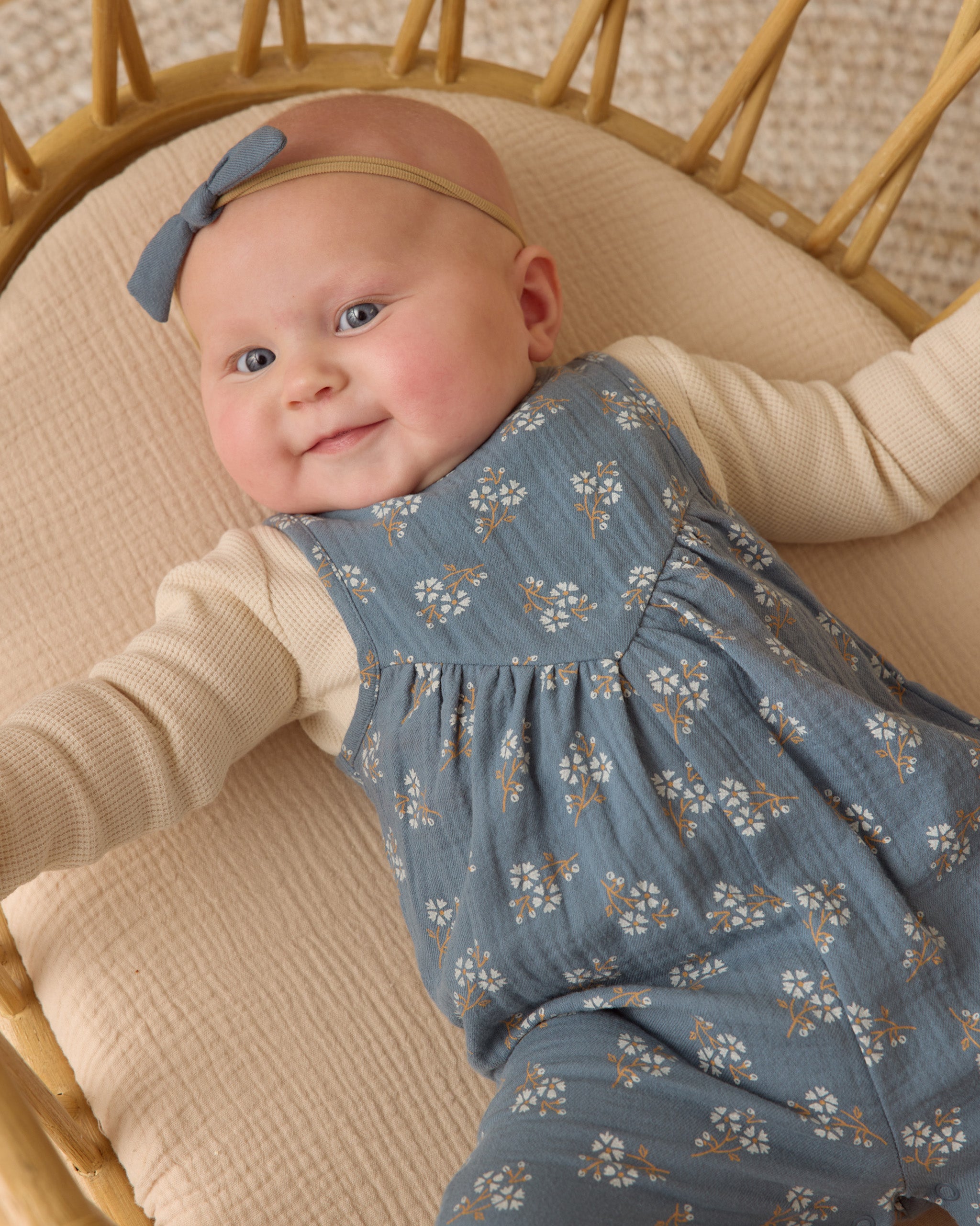 Maisie Overall || Blue Floral - Rylee + Cru | Kids Clothes | Trendy Baby Clothes | Modern Infant Outfits |