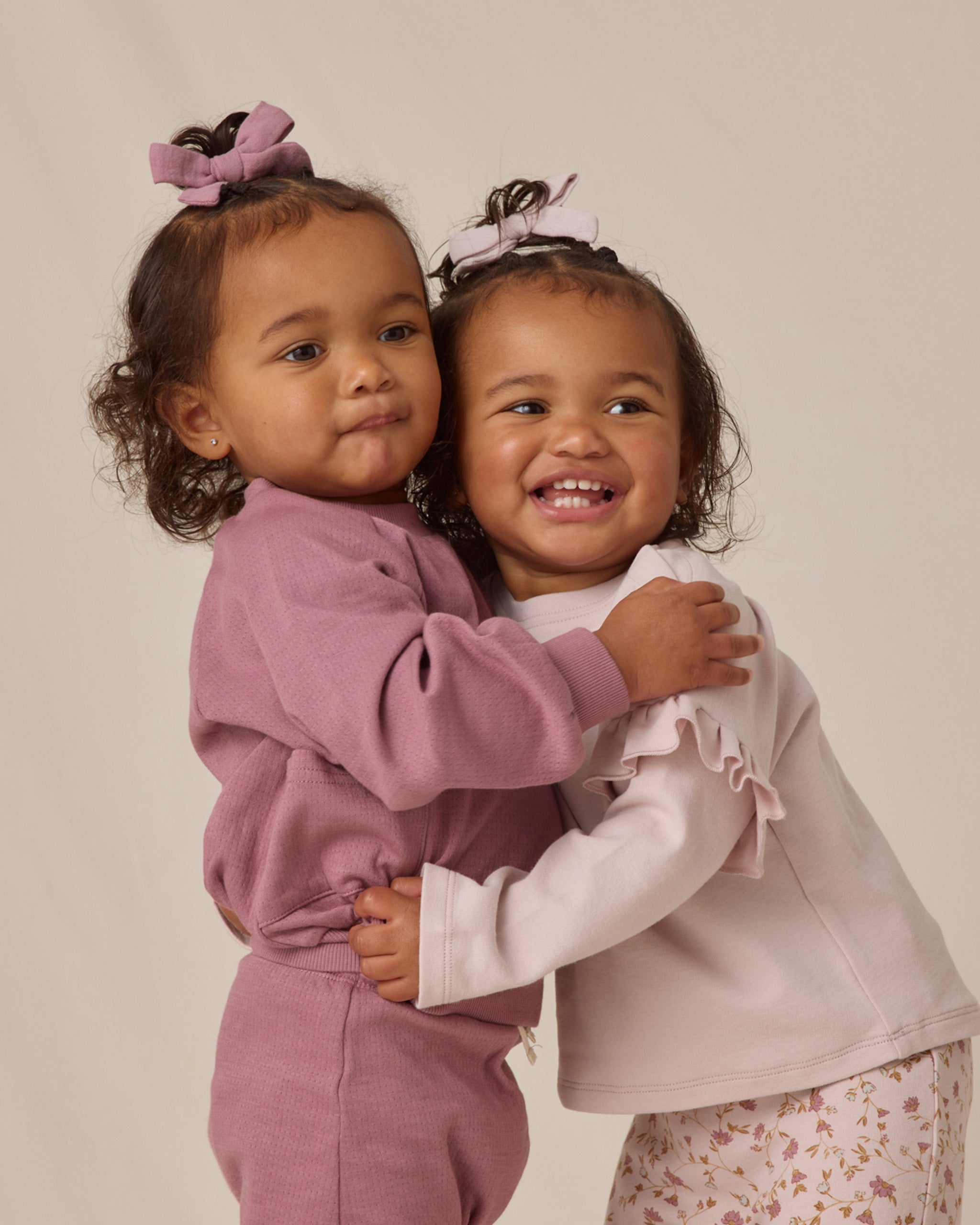 Bow W. Clip, Set Of 3 || Mulberry, Ocean, Lilac - Rylee + Cru | Kids Clothes | Trendy Baby Clothes | Modern Infant Outfits |