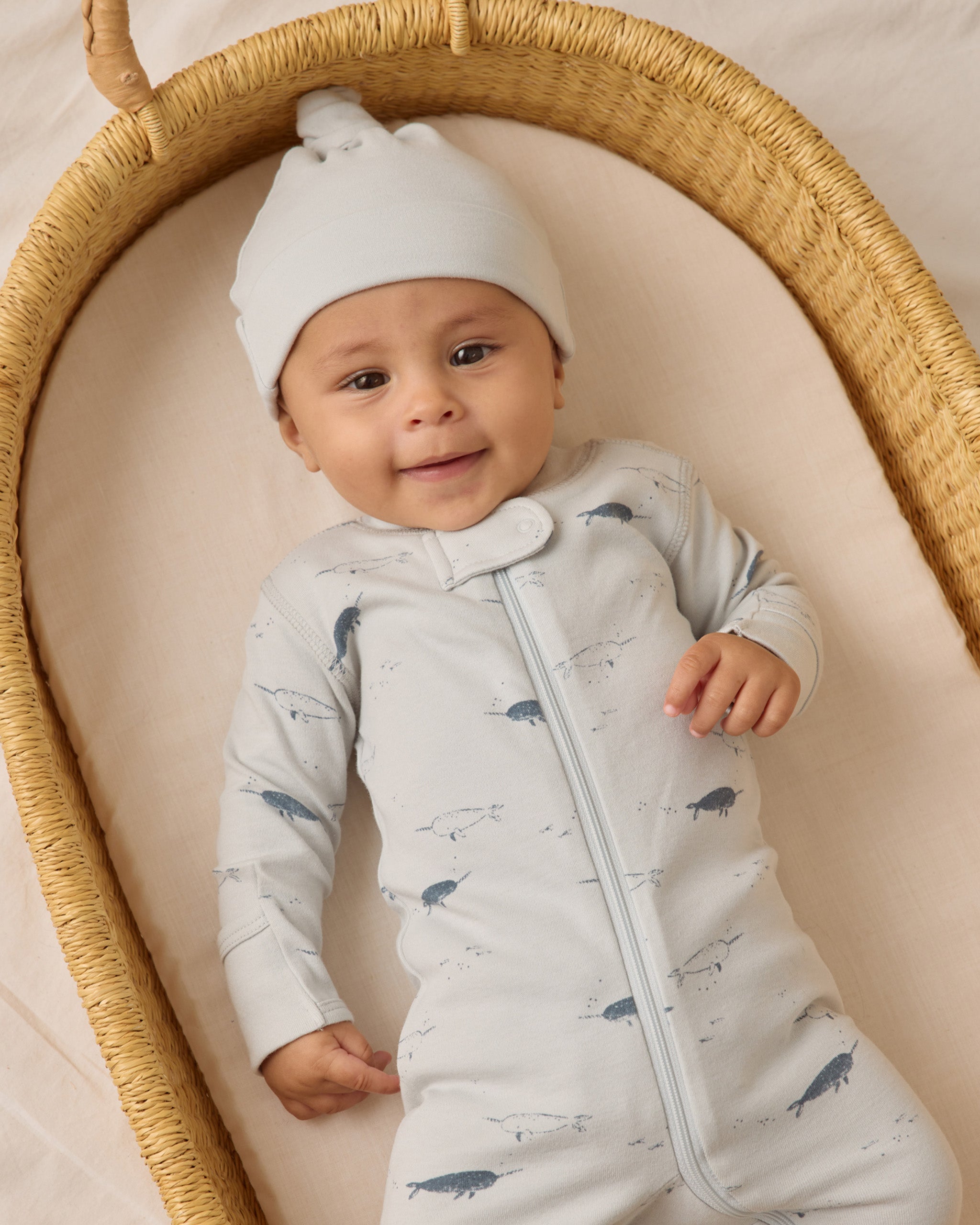 Knotted Baby Hat || Ice Blue - Rylee + Cru | Kids Clothes | Trendy Baby Clothes | Modern Infant Outfits |