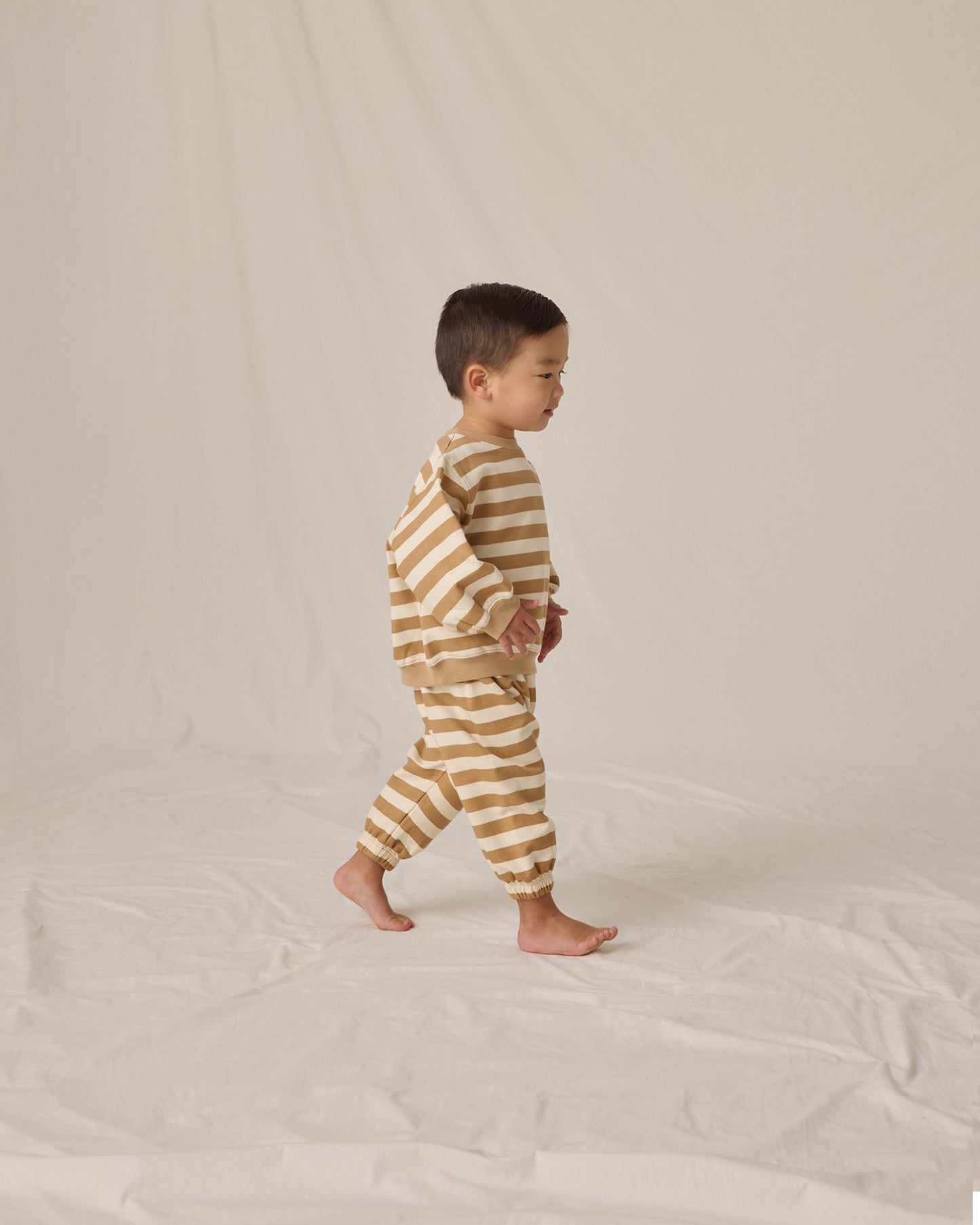 Oversized Sweatpants || Gold Stripe - Rylee + Cru | Kids Clothes | Trendy Baby Clothes | Modern Infant Outfits |