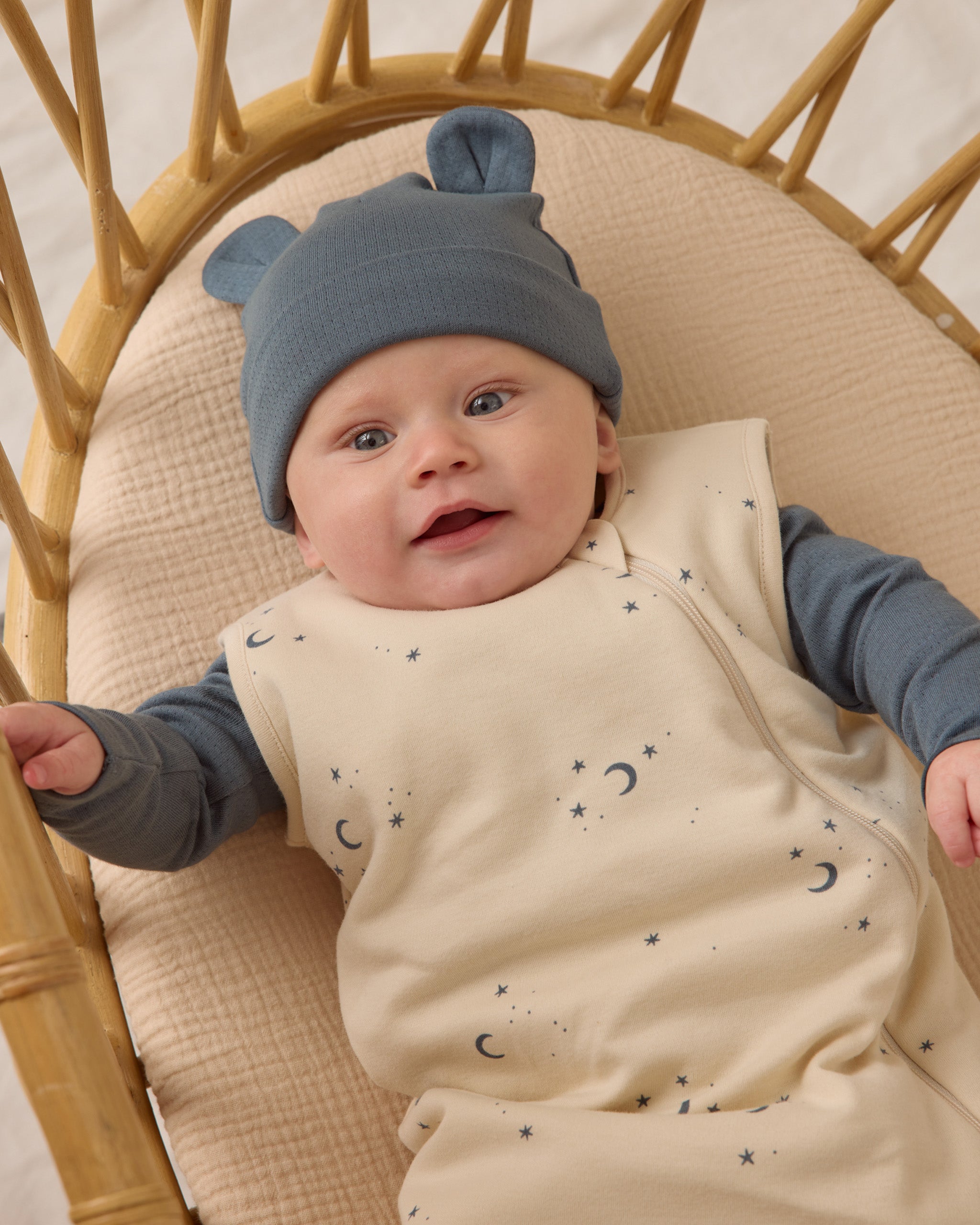 Baby Bear Beanie || Ocean - Rylee + Cru | Kids Clothes | Trendy Baby Clothes | Modern Infant Outfits |