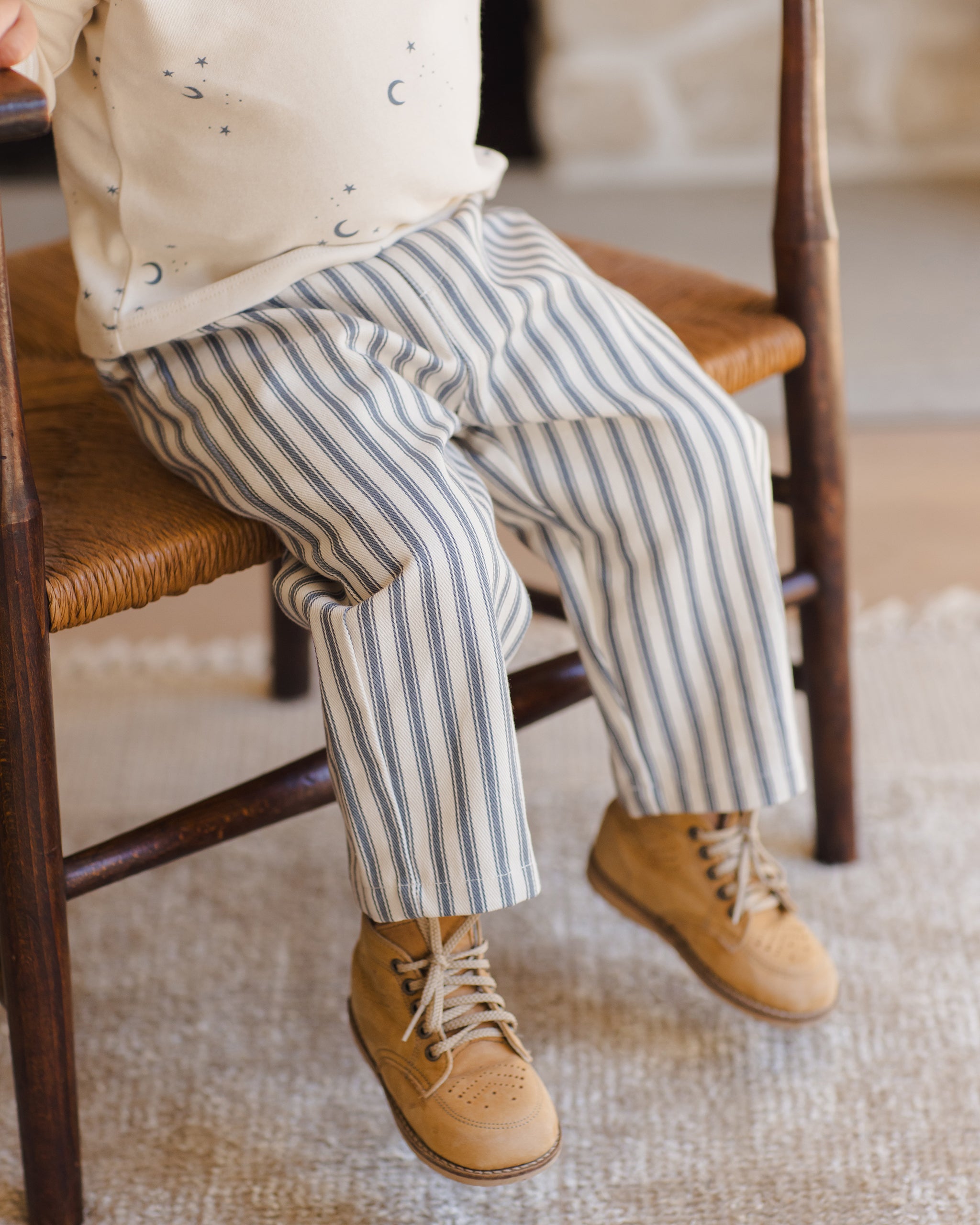 Grayson Pant || Ocean Pinstripe - Rylee + Cru | Kids Clothes | Trendy Baby Clothes | Modern Infant Outfits |
