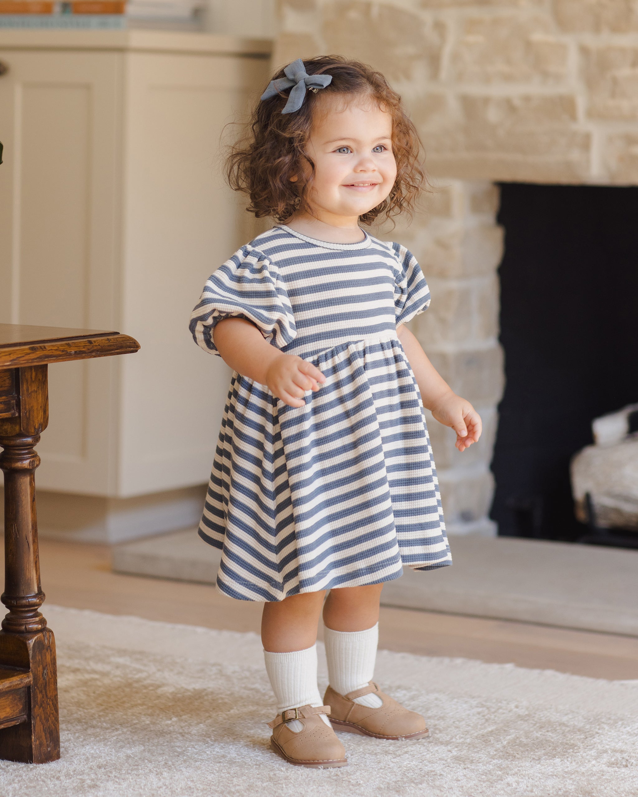 Darla Dress || Ocean Stripe - Rylee + Cru | Kids Clothes | Trendy Baby Clothes | Modern Infant Outfits |