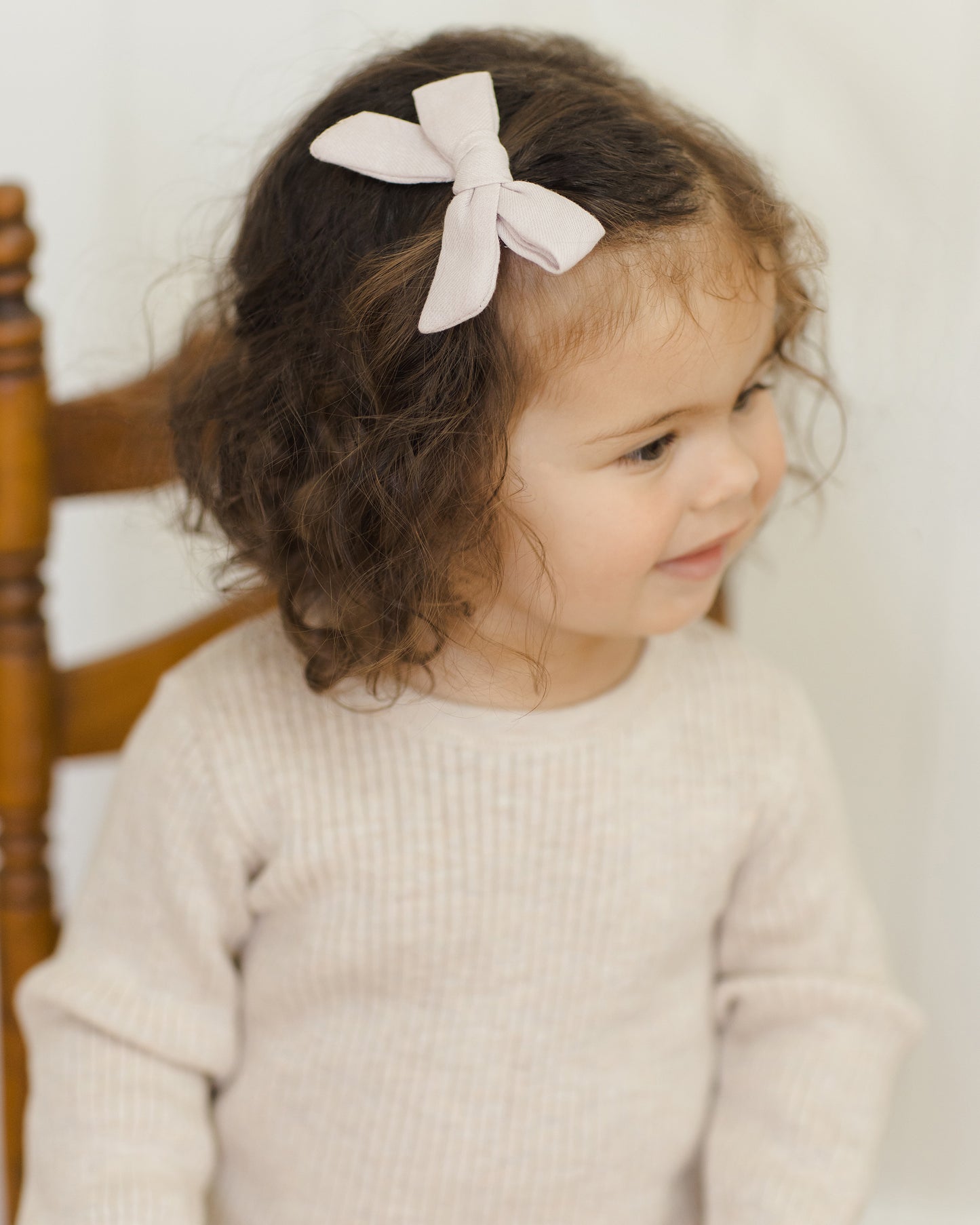 Bow W. Clip, Set Of 3 || Mulberry, Ocean, Lilac - Rylee + Cru | Kids Clothes | Trendy Baby Clothes | Modern Infant Outfits |