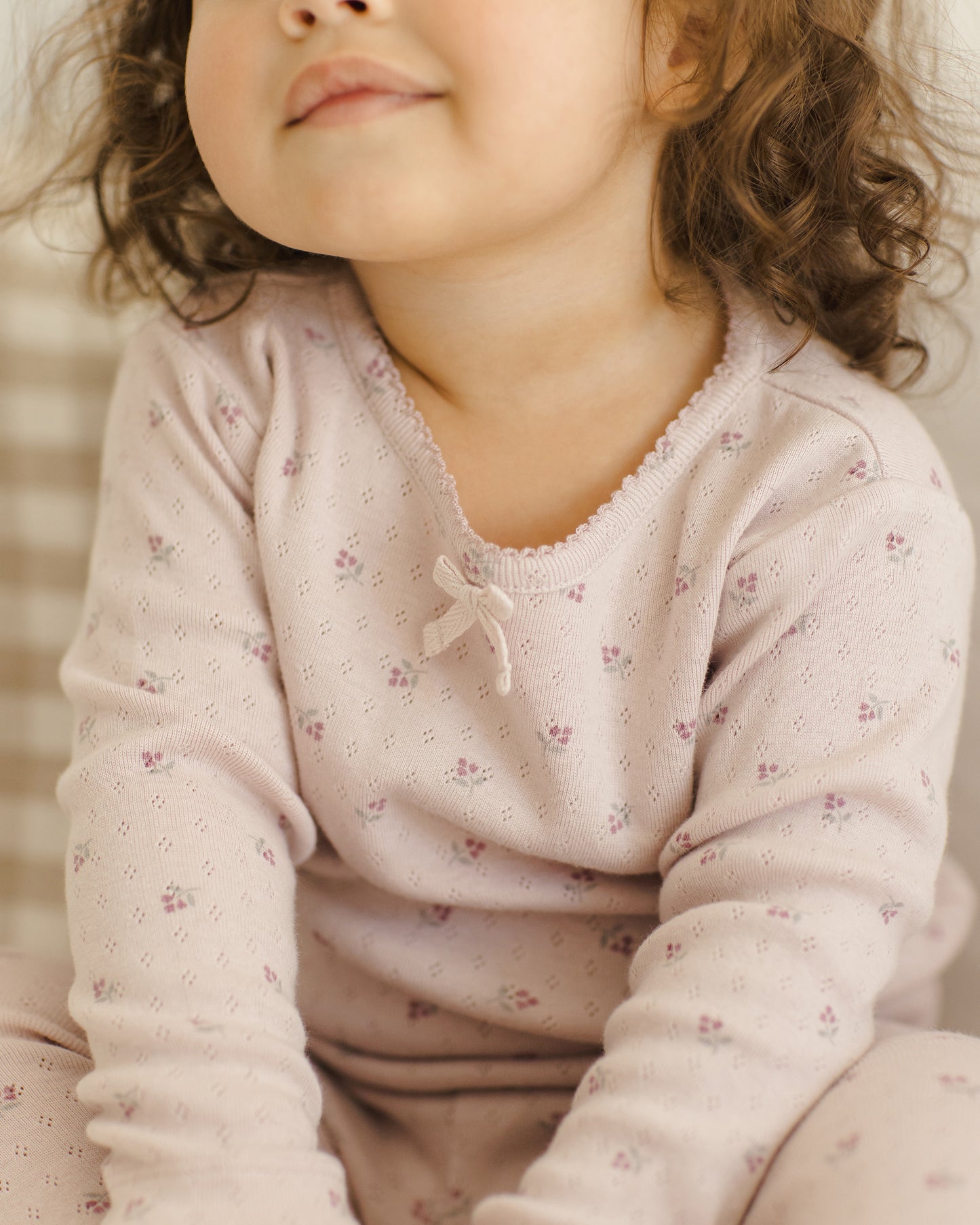 Pointelle Long Sleeve Tee + Legging || Lilac Ditsy - Rylee + Cru | Kids Clothes | Trendy Baby Clothes | Modern Infant Outfits |