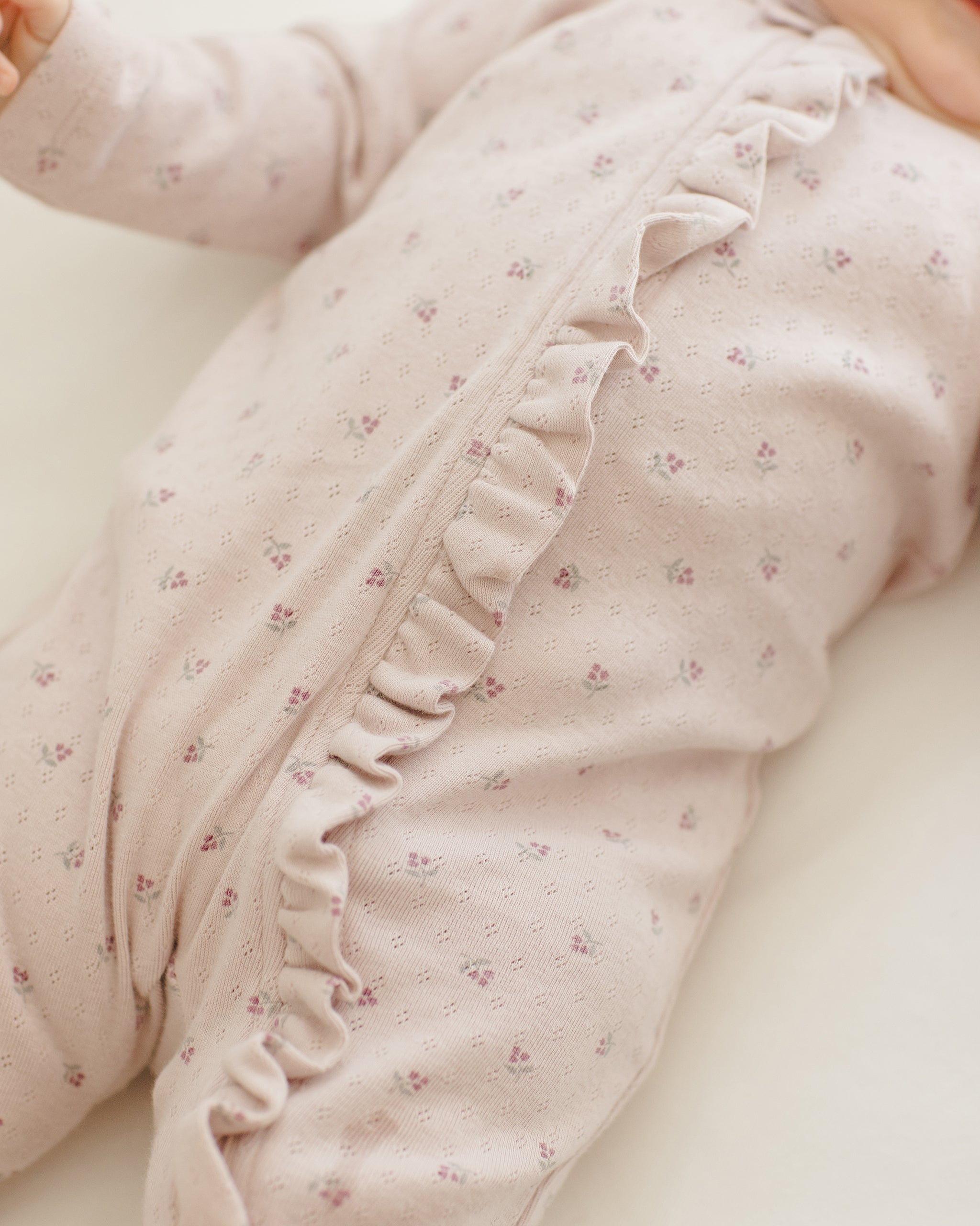 Ruffle Jumpsuit || Lilac Ditsy - Rylee + Cru | Kids Clothes | Trendy Baby Clothes | Modern Infant Outfits |