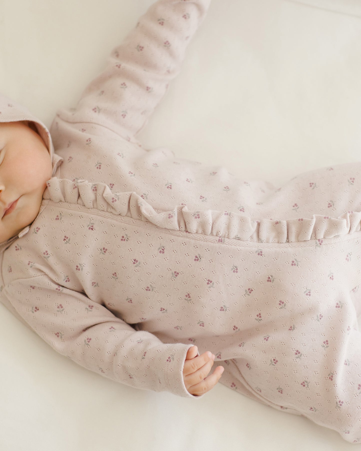 Ruffle Jumpsuit || Lilac Ditsy - Rylee + Cru | Kids Clothes | Trendy Baby Clothes | Modern Infant Outfits |