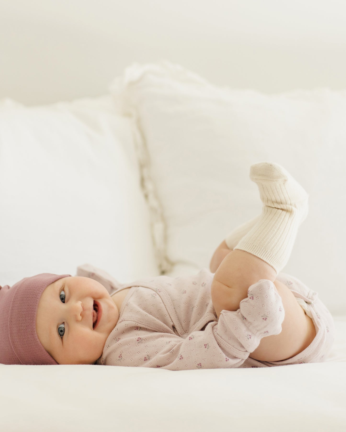 Side Snap Bodysuit || Lilac Ditsy - Rylee + Cru | Kids Clothes | Trendy Baby Clothes | Modern Infant Outfits |