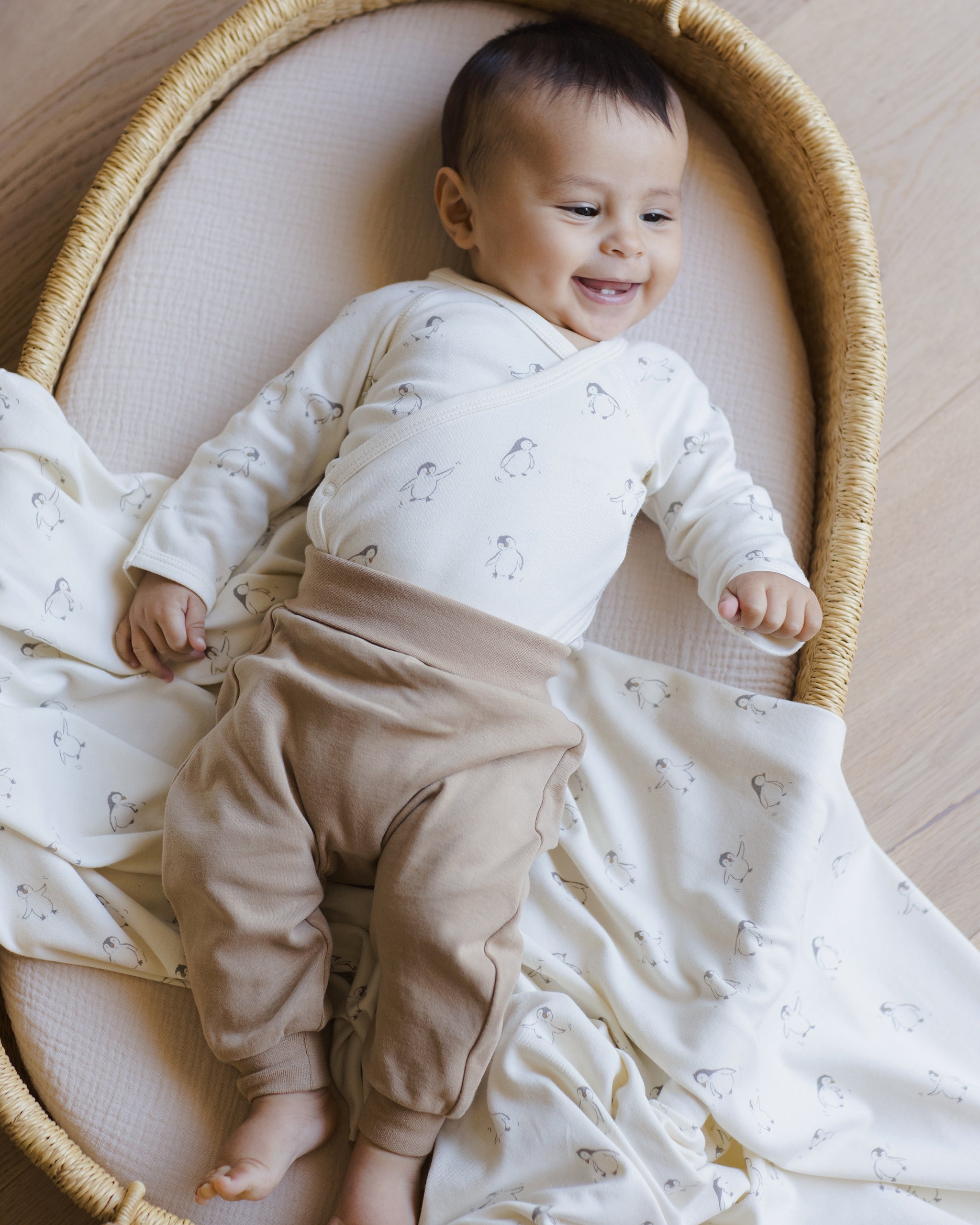 Swaddle || Penguins - Rylee + Cru | Kids Clothes | Trendy Baby Clothes | Modern Infant Outfits |