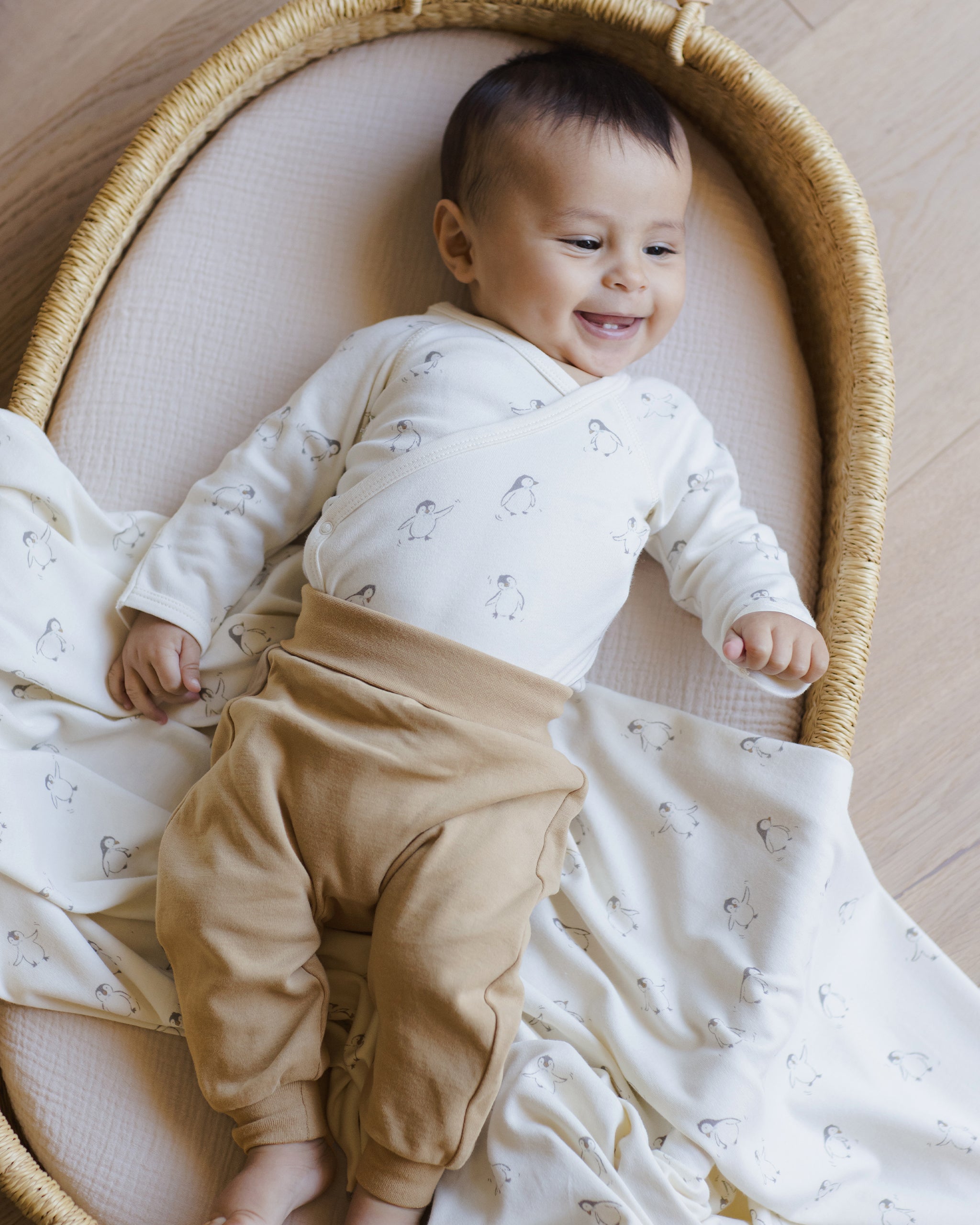 Side Snap Bodysuit + Pant Set || Penguins - Rylee + Cru | Kids Clothes | Trendy Baby Clothes | Modern Infant Outfits |