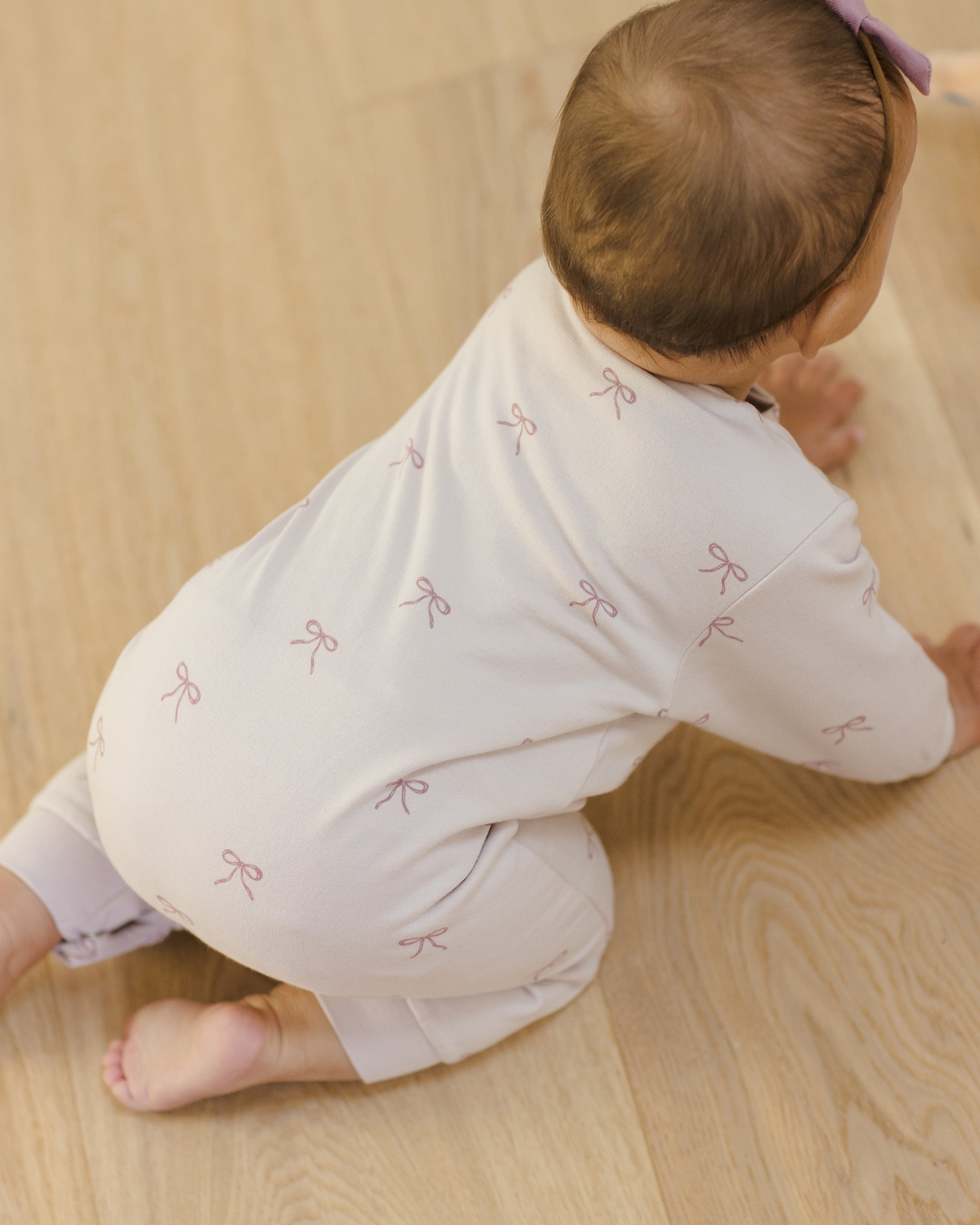 Relaxed Fleece Jumpsuit || Bows - Rylee + Cru | Kids Clothes | Trendy Baby Clothes | Modern Infant Outfits |