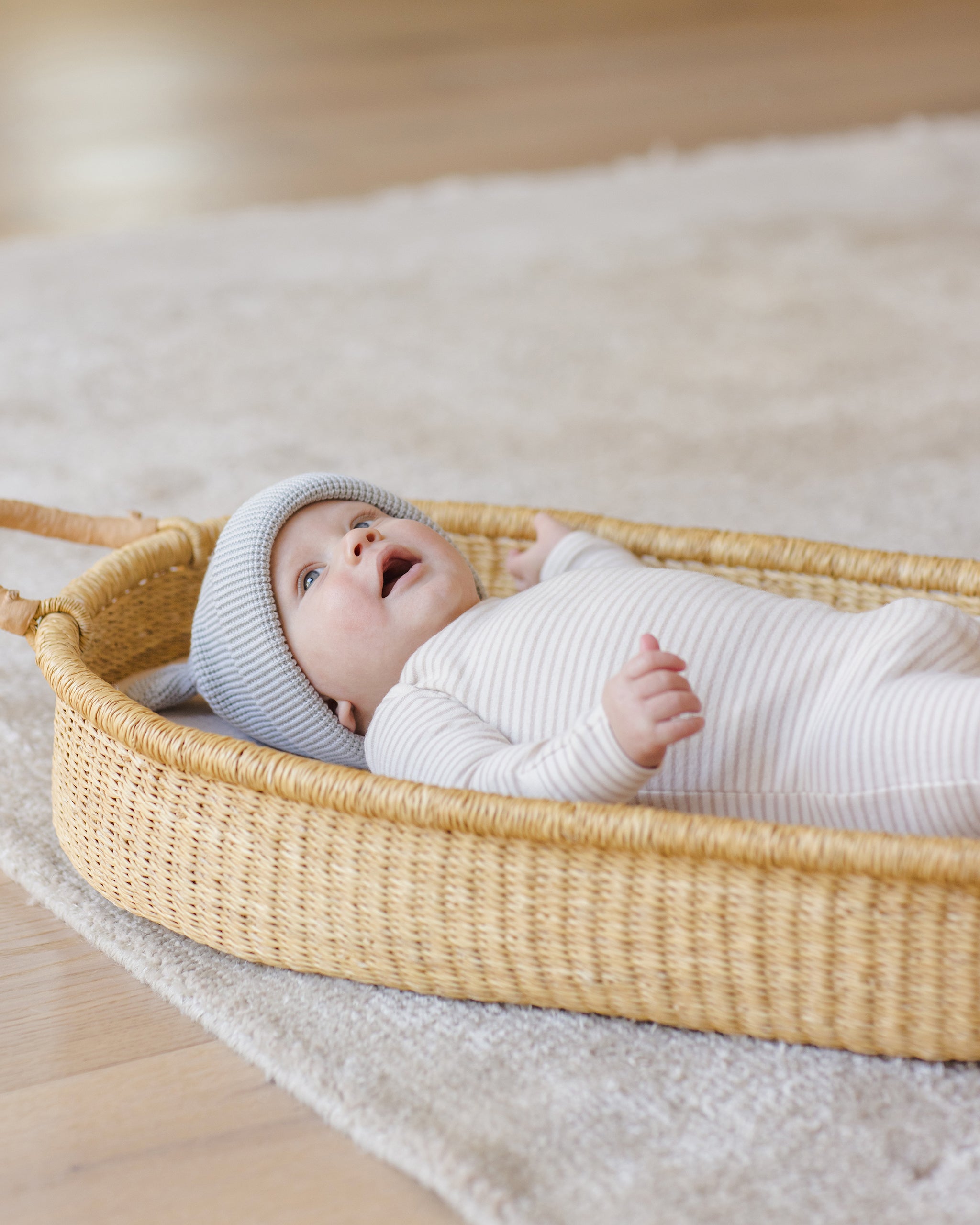 Baby Bear Beanie || Ice Blue - Rylee + Cru | Kids Clothes | Trendy Baby Clothes | Modern Infant Outfits |