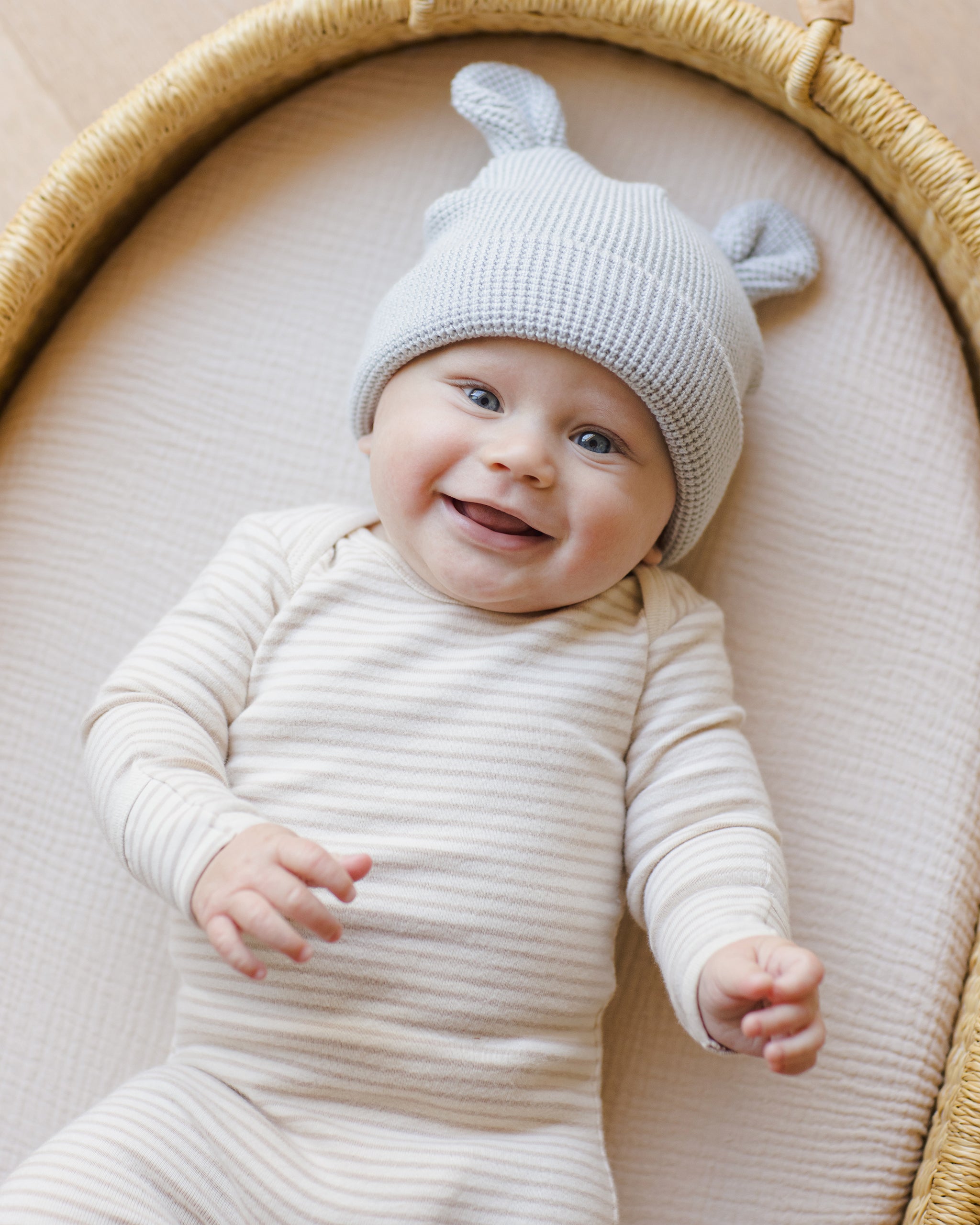 Baby Bear Beanie || Ice Blue - Rylee + Cru | Kids Clothes | Trendy Baby Clothes | Modern Infant Outfits |