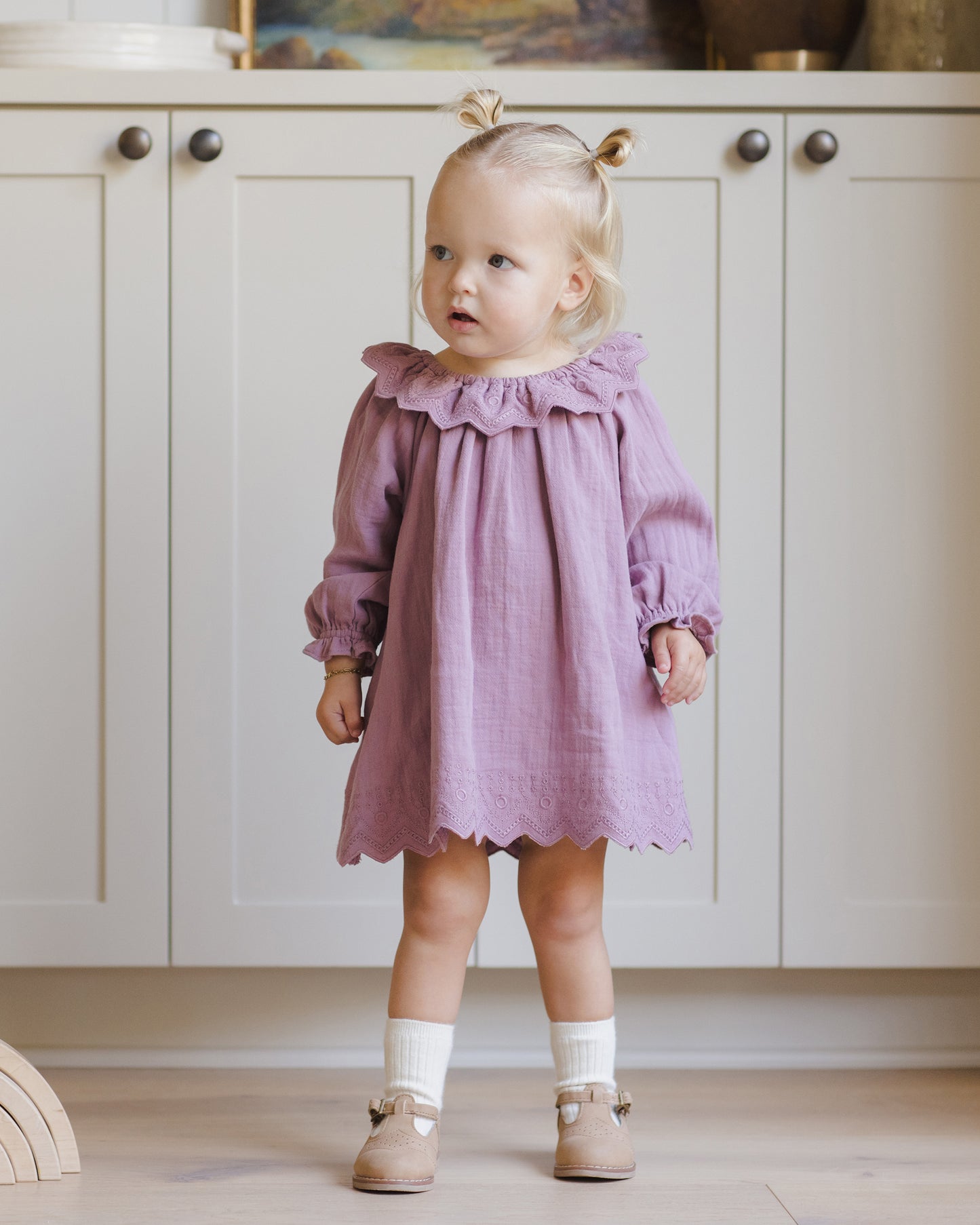 Long Sleeve Isla Dress || Mulberry - Rylee + Cru | Kids Clothes | Trendy Baby Clothes | Modern Infant Outfits |