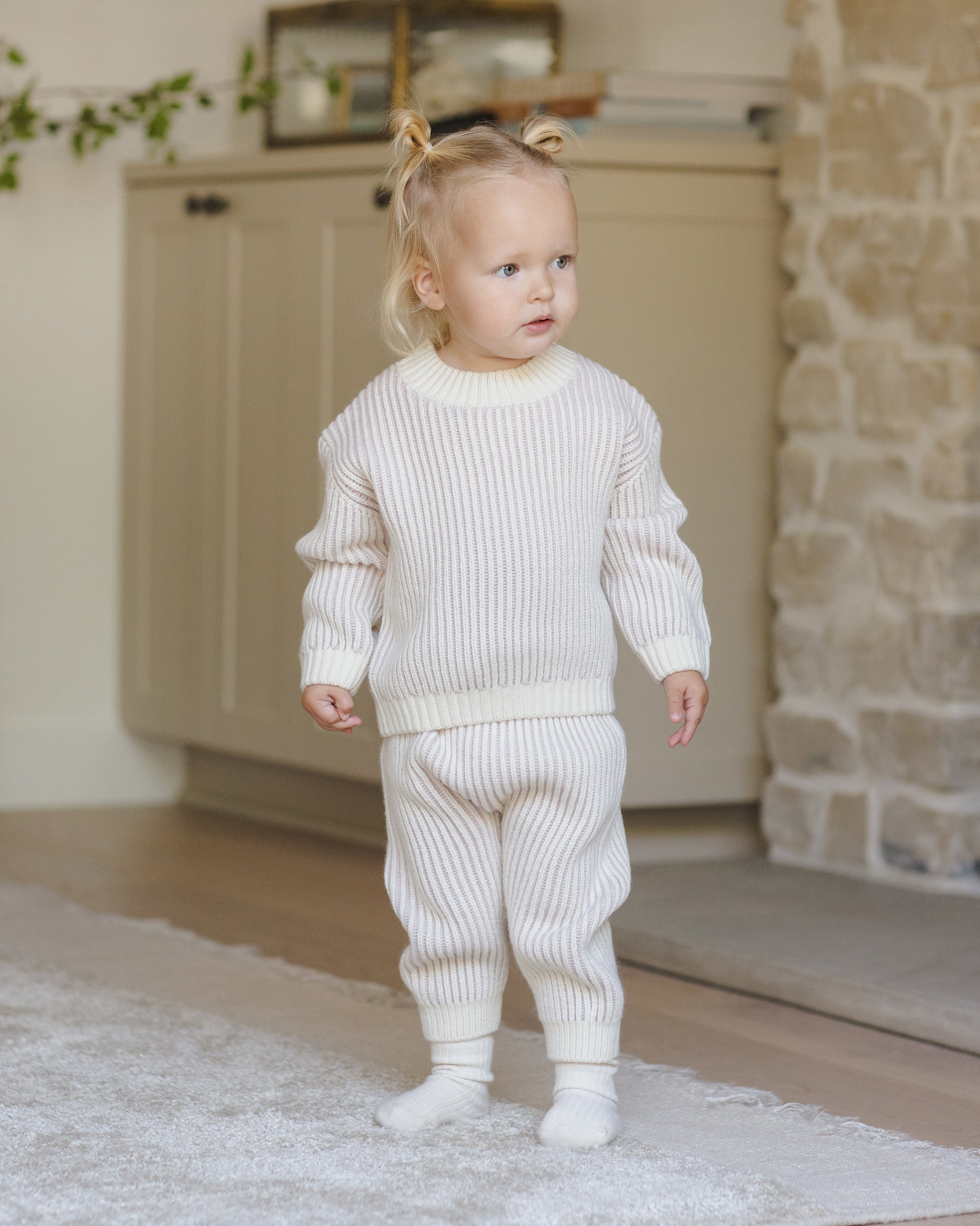 Relaxed Knit Sweater || Lilac - Rylee + Cru | Kids Clothes | Trendy Baby Clothes | Modern Infant Outfits |