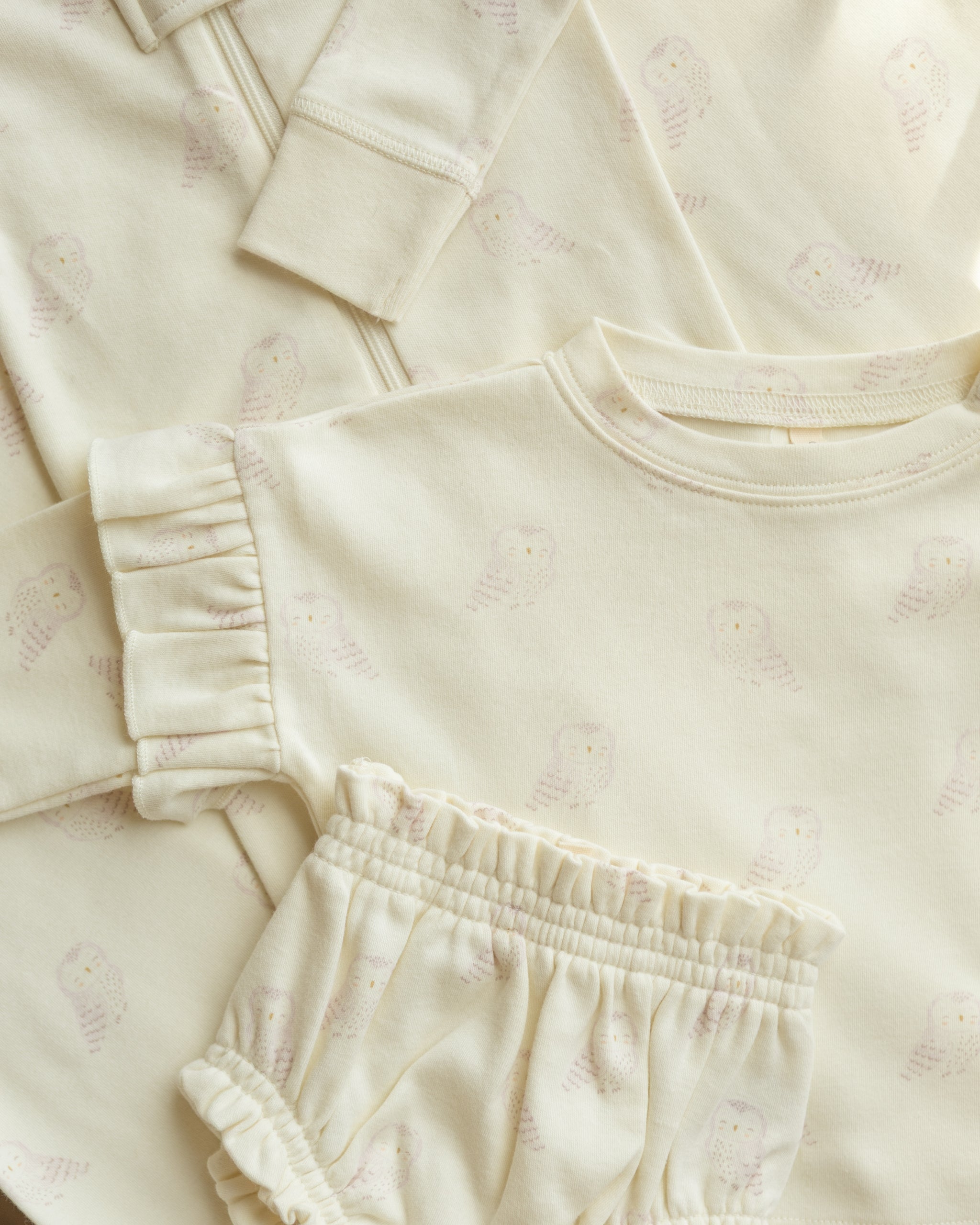 Gathered Bloomer || Snow Owls - Rylee + Cru | Kids Clothes | Trendy Baby Clothes | Modern Infant Outfits |