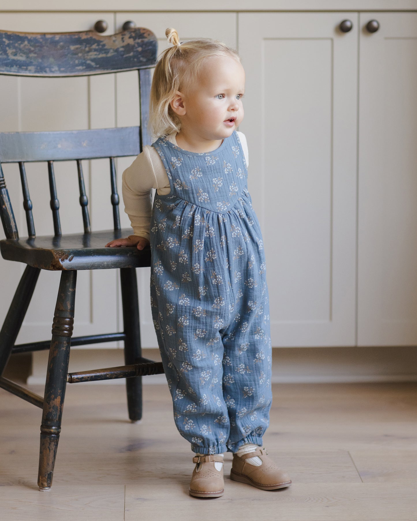 Maisie Overall || Blue Floral - Rylee + Cru | Kids Clothes | Trendy Baby Clothes | Modern Infant Outfits |