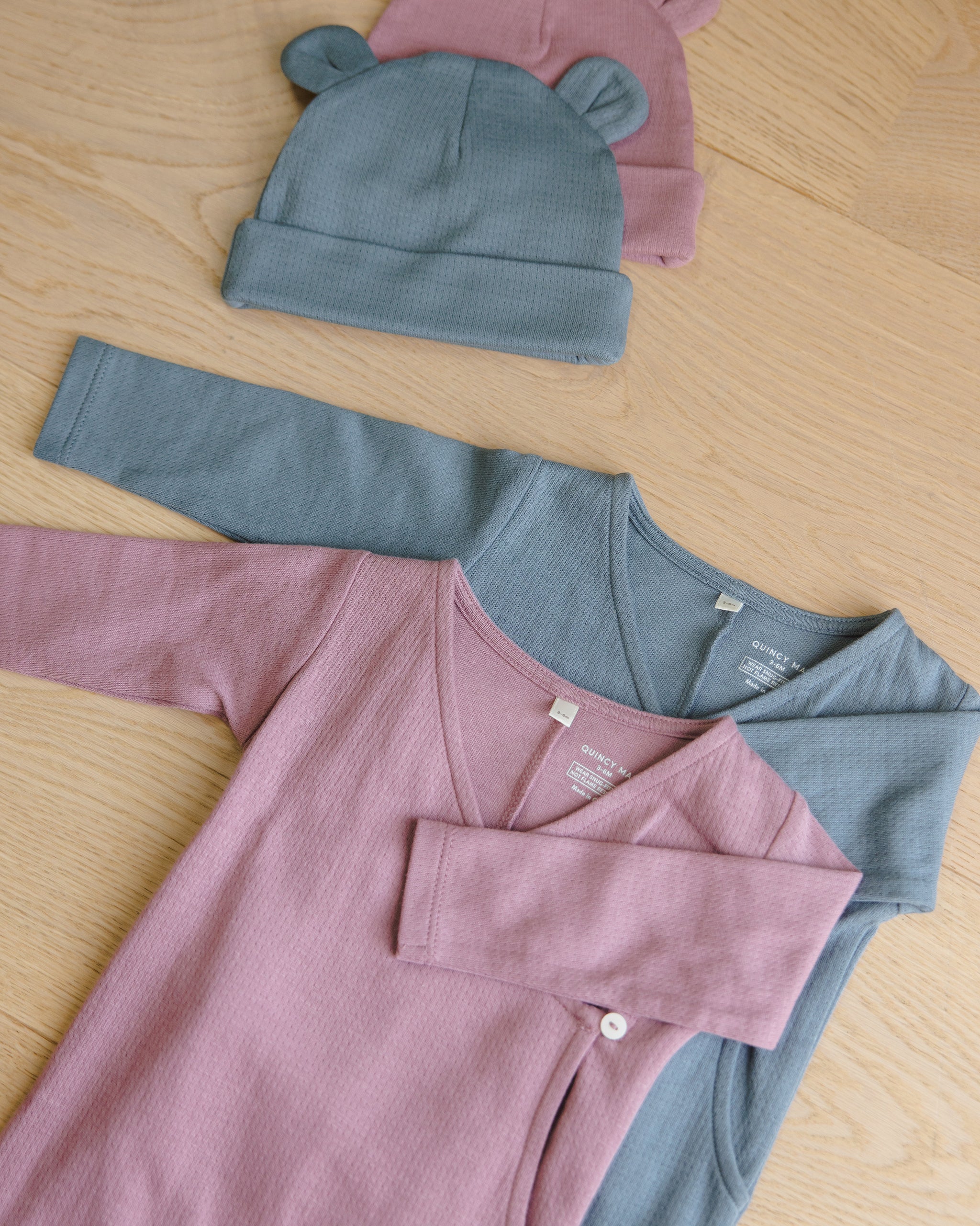 Pointelle Wrap Footie || Ocean - Rylee + Cru | Kids Clothes | Trendy Baby Clothes | Modern Infant Outfits |