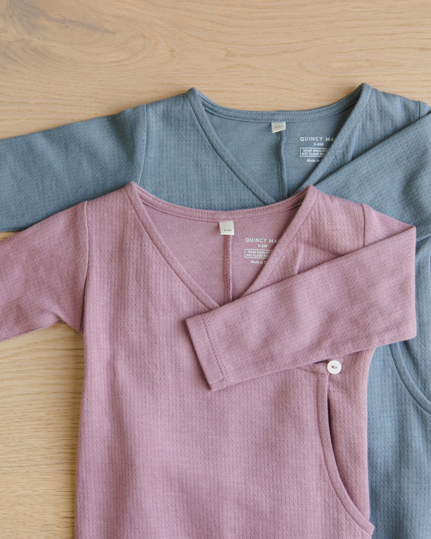 Pointelle Wrap Footie || Ocean - Rylee + Cru | Kids Clothes | Trendy Baby Clothes | Modern Infant Outfits |