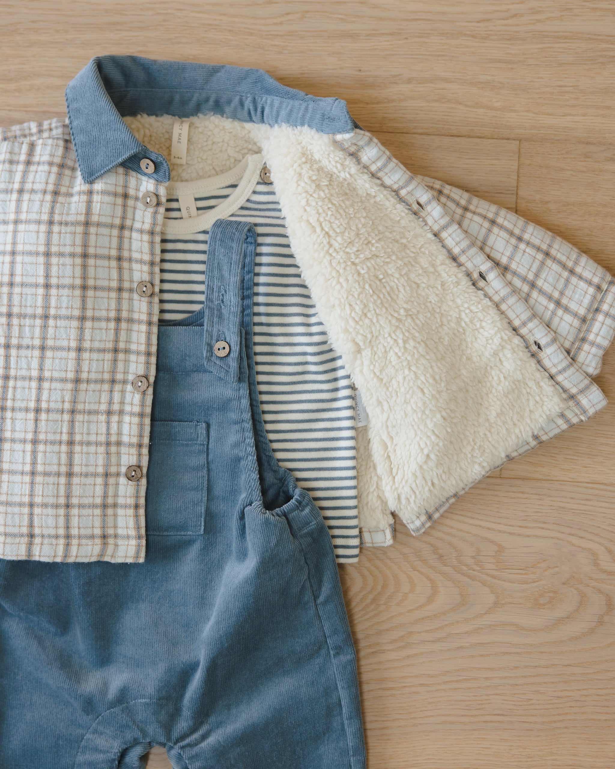 Long Sleeve Tee || Ocean Micro Stripe - Rylee + Cru | Kids Clothes | Trendy Baby Clothes | Modern Infant Outfits |