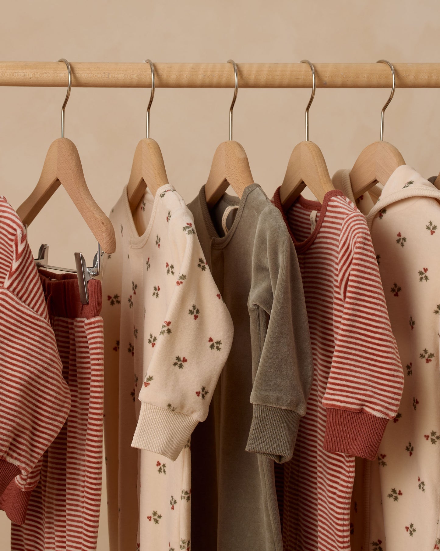 Hidden Snap Footie || Holly Berry - Rylee + Cru | Kids Clothes | Trendy Baby Clothes | Modern Infant Outfits |