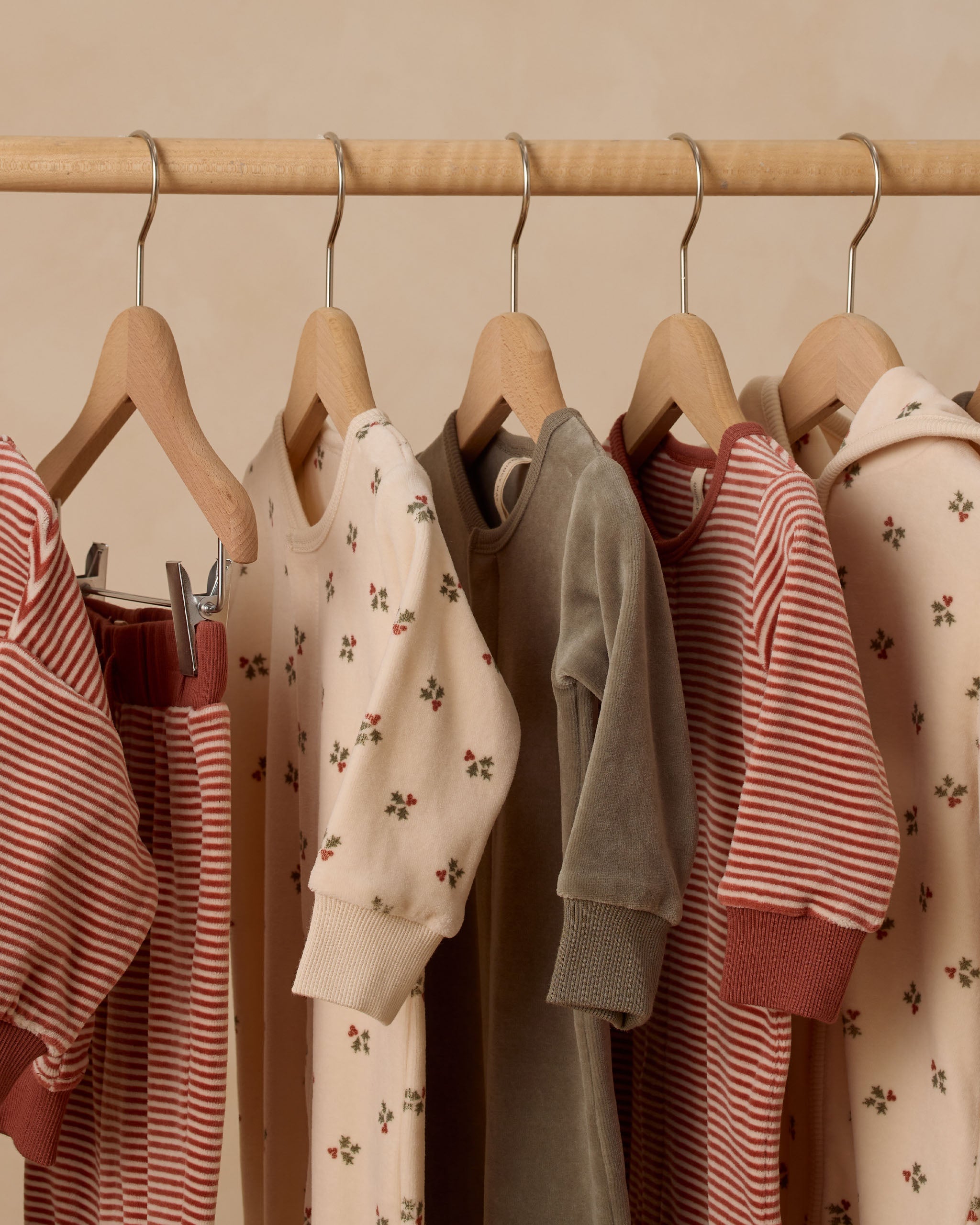 Hidden Snap Footie || Holly Berry - Rylee + Cru | Kids Clothes | Trendy Baby Clothes | Modern Infant Outfits |