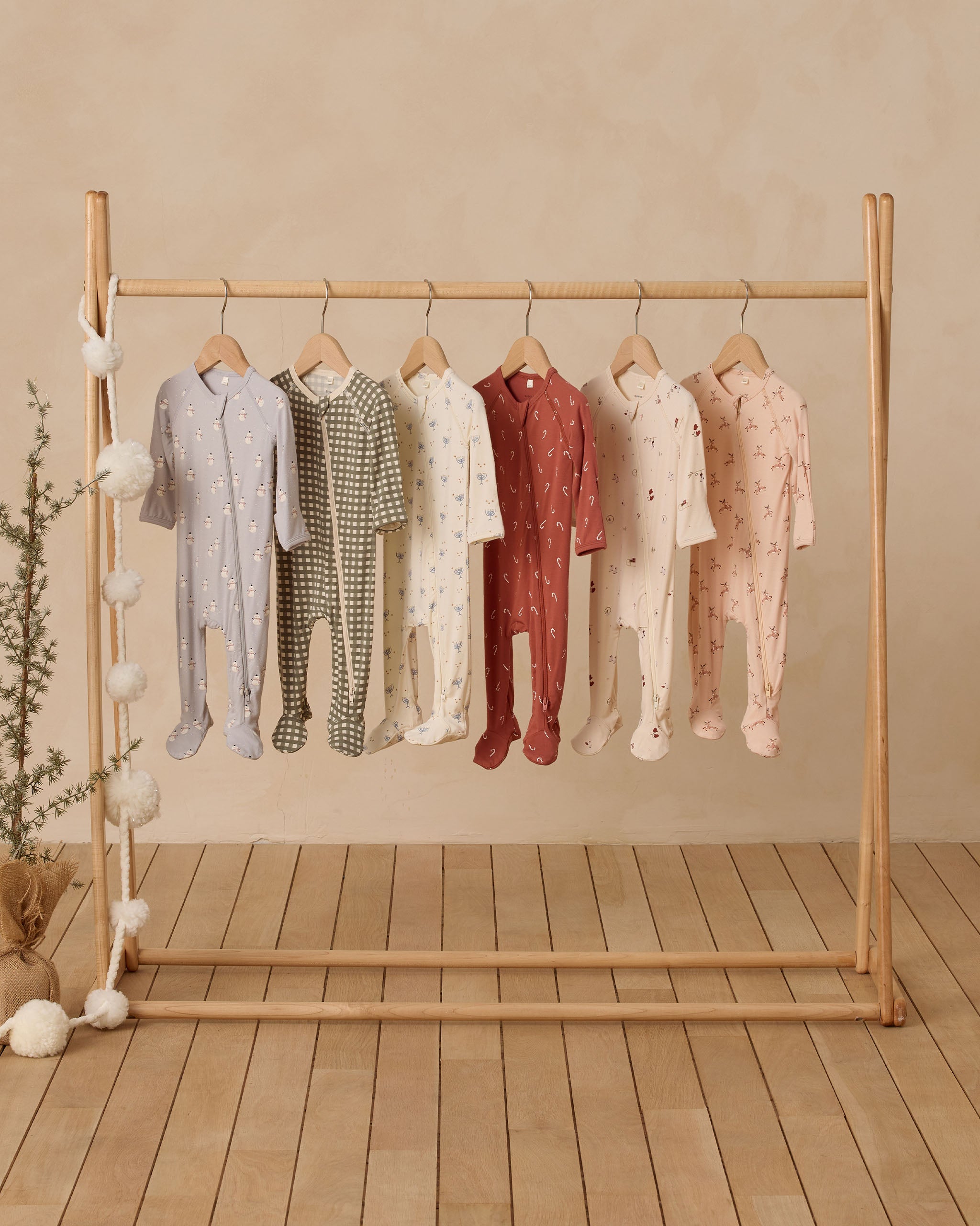 Bamboo Zip Footie || Reindeer - Rylee + Cru | Kids Clothes | Trendy Baby Clothes | Modern Infant Outfits |