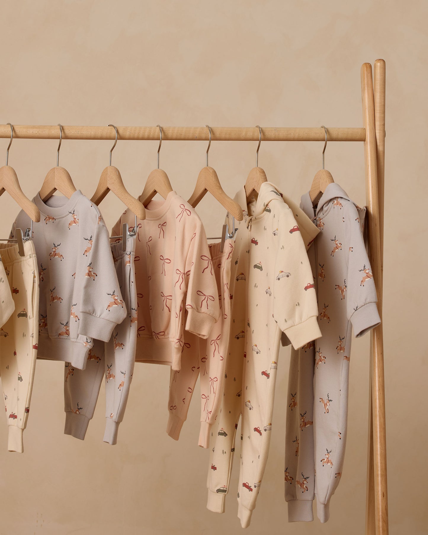 Hooded Jumpsuit || Reindeer - Rylee + Cru | Kids Clothes | Trendy Baby Clothes | Modern Infant Outfits |