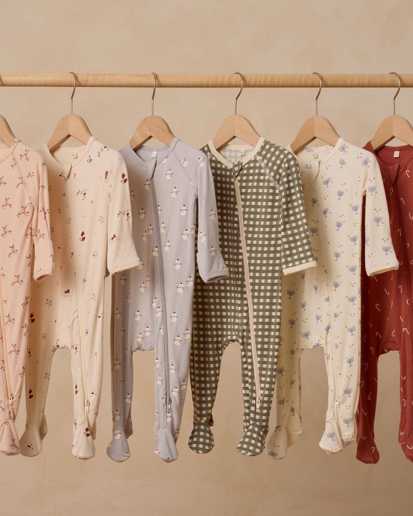 Bamboo Zip Footie || Hanukkah - Rylee + Cru | Kids Clothes | Trendy Baby Clothes | Modern Infant Outfits |