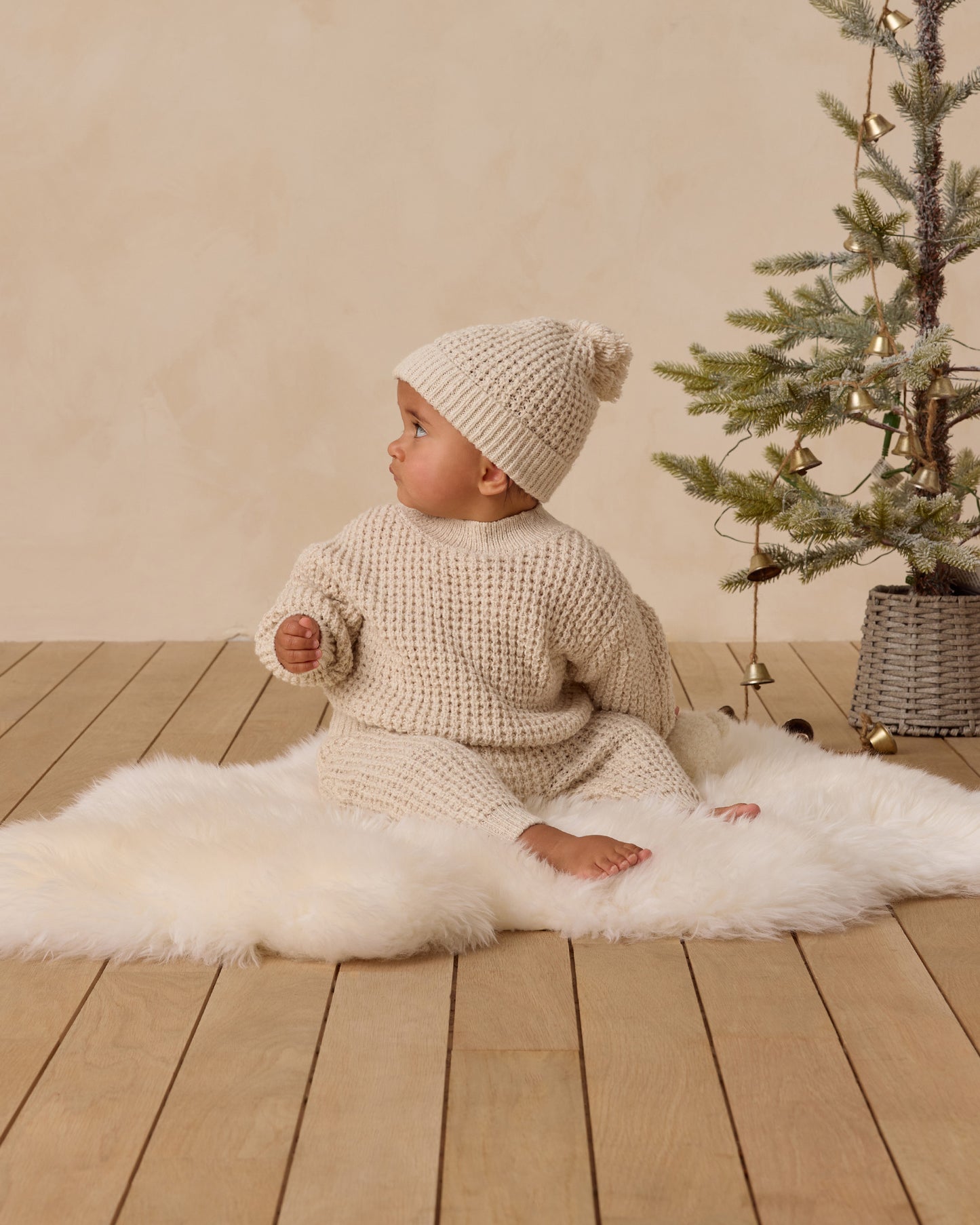Beanie || Natural - Rylee + Cru | Kids Clothes | Trendy Baby Clothes | Modern Infant Outfits |