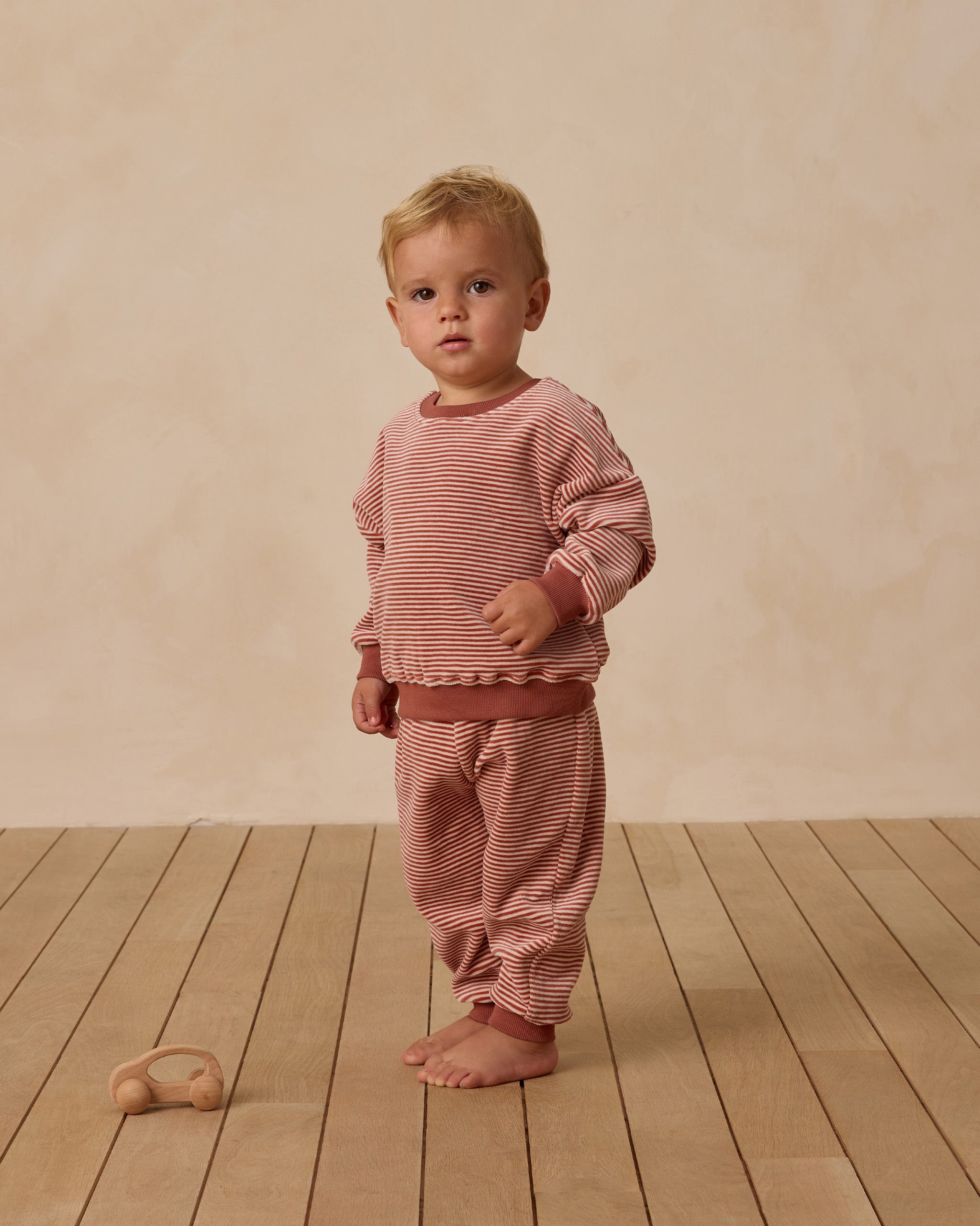 Velour Relaxed Sweatpant || Candy Stripe - Rylee + Cru | Kids Clothes | Trendy Baby Clothes | Modern Infant Outfits |