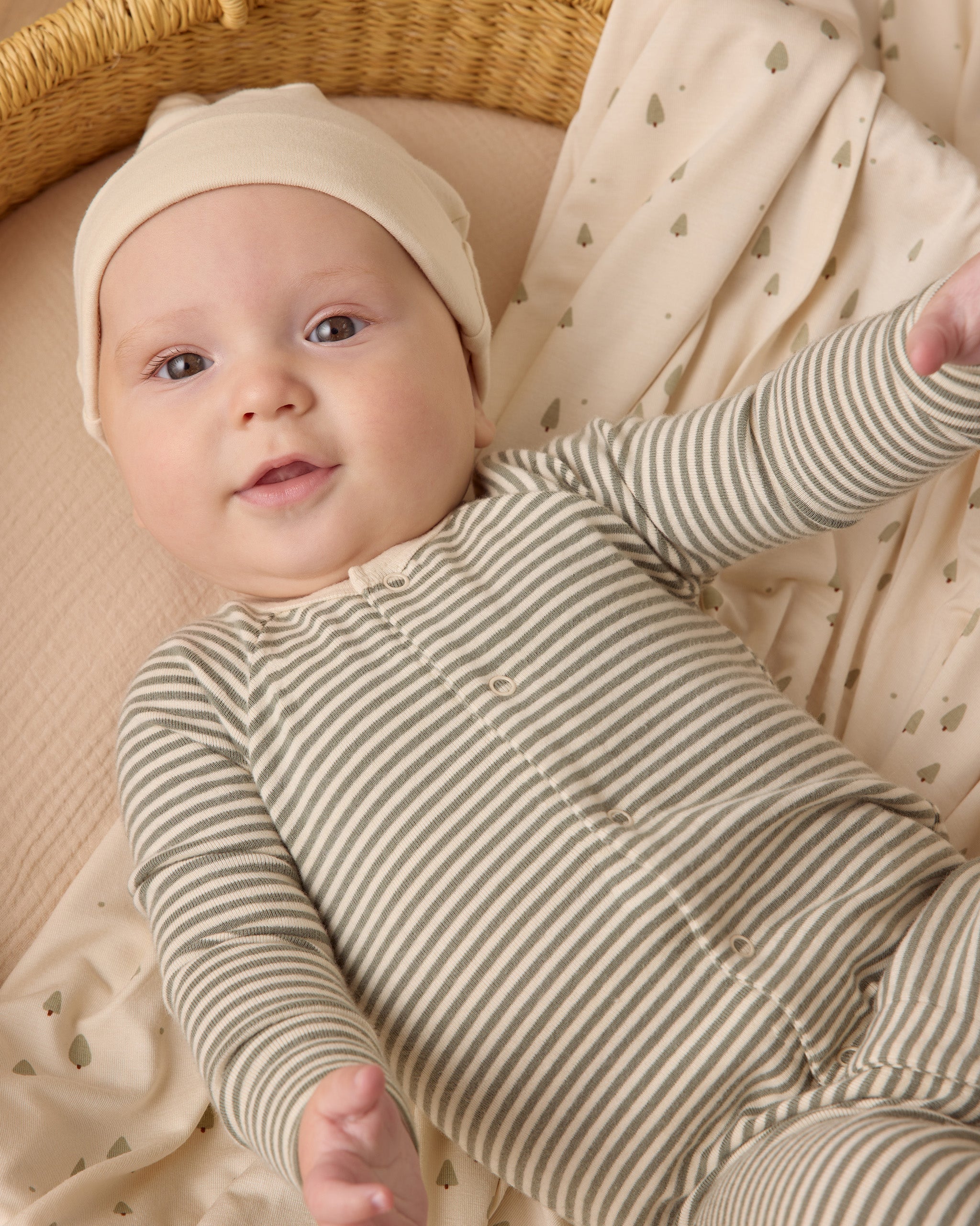 Pointelle Long John || Forest Stripe - Rylee + Cru | Kids Clothes | Trendy Baby Clothes | Modern Infant Outfits |