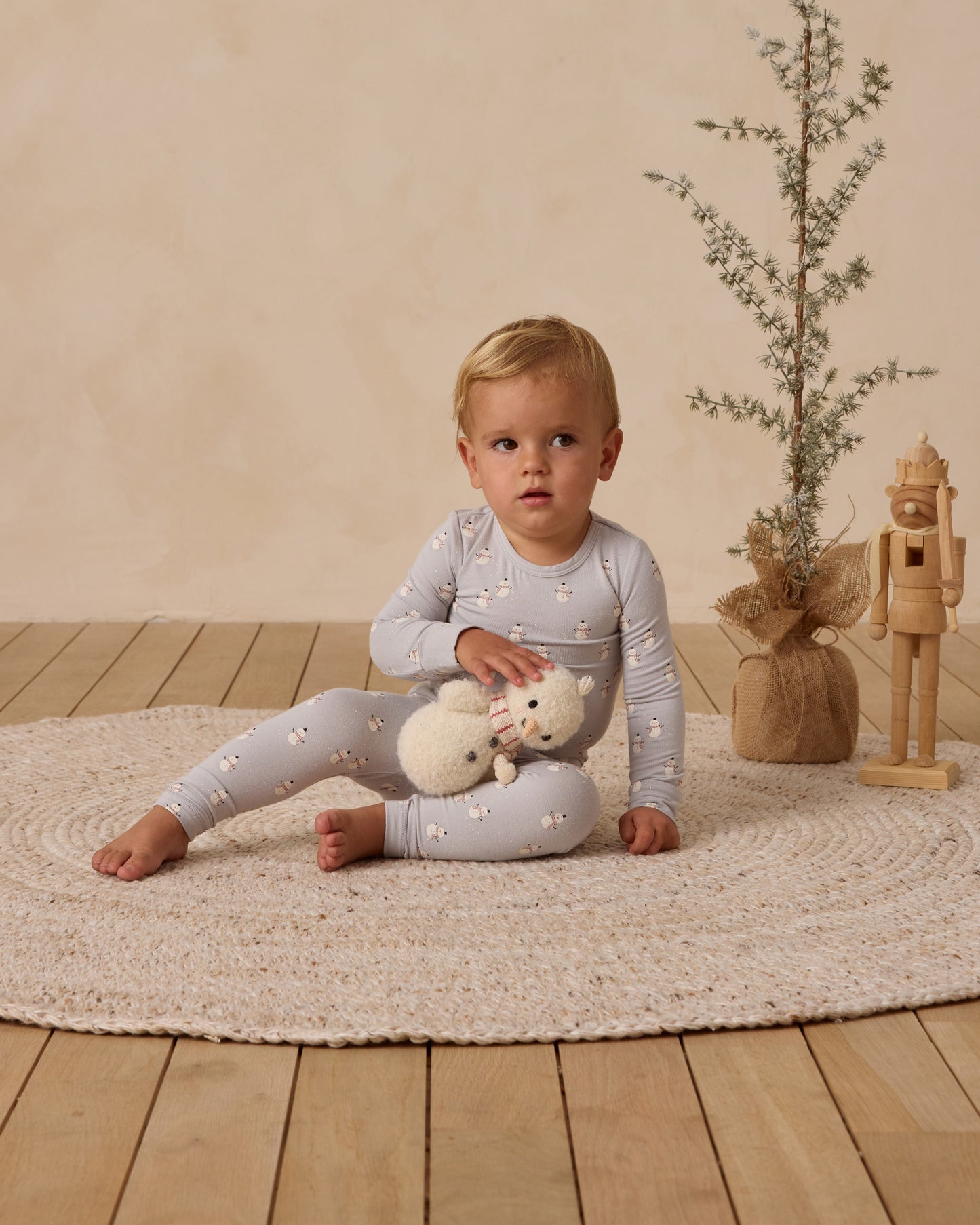 Bamboo Pajama Set || Snowmen - Rylee + Cru | Kids Clothes | Trendy Baby Clothes | Modern Infant Outfits |