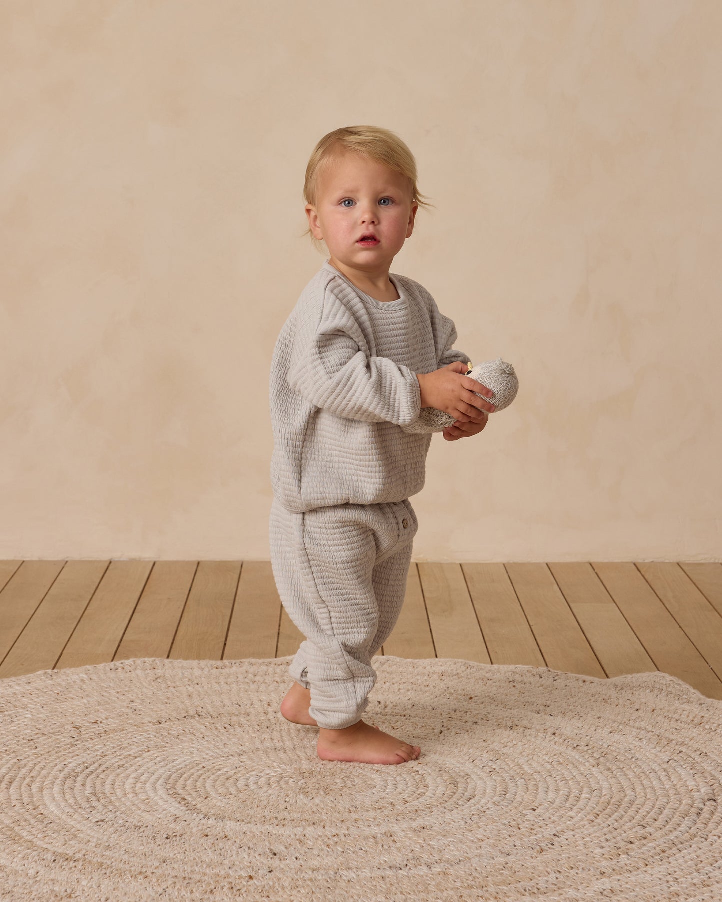 Textured Sweat Set || Frost - Rylee + Cru | Kids Clothes | Trendy Baby Clothes | Modern Infant Outfits |