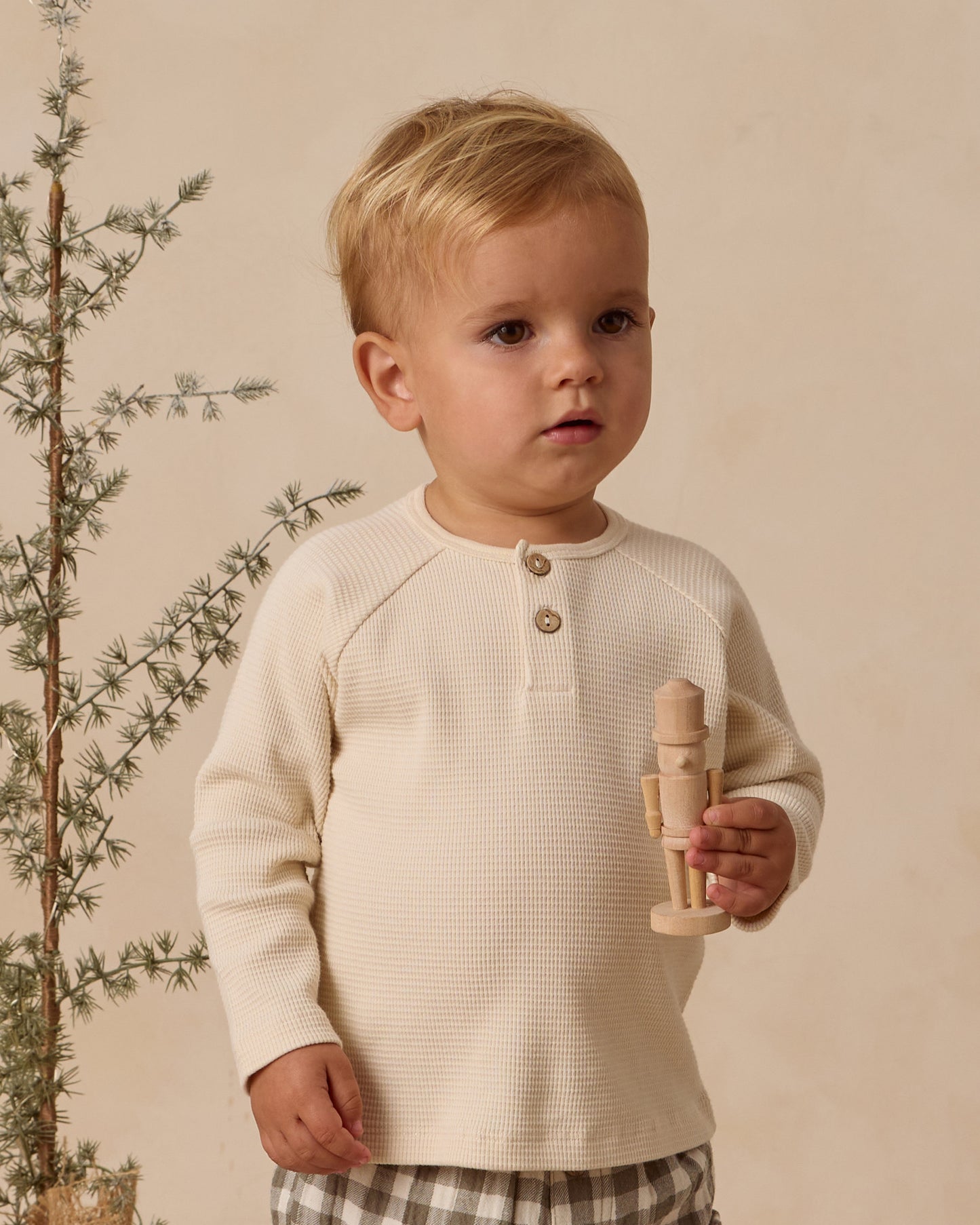 Henley Knit Top || Natural - Rylee + Cru | Kids Clothes | Trendy Baby Clothes | Modern Infant Outfits |