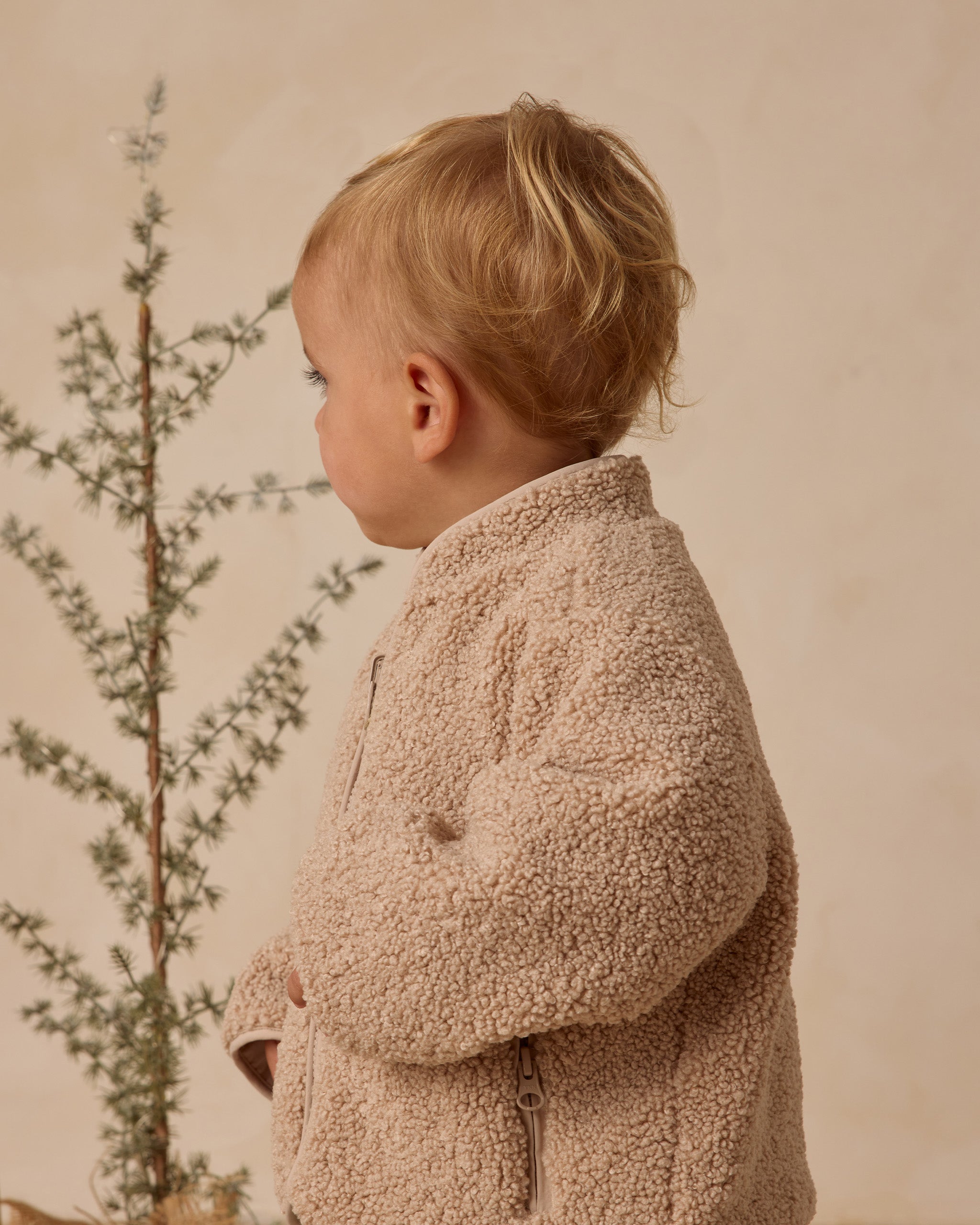 Shearling Zip Jacket || Oat - Rylee + Cru | Kids Clothes | Trendy Baby Clothes | Modern Infant Outfits |